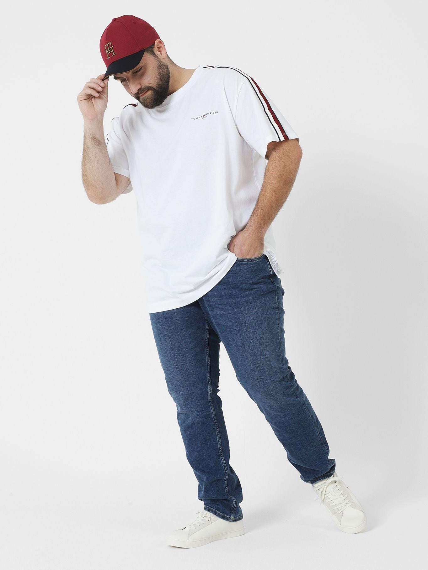 Polera Plus Stipe Logo Blanco Tommy Hilfiger-2