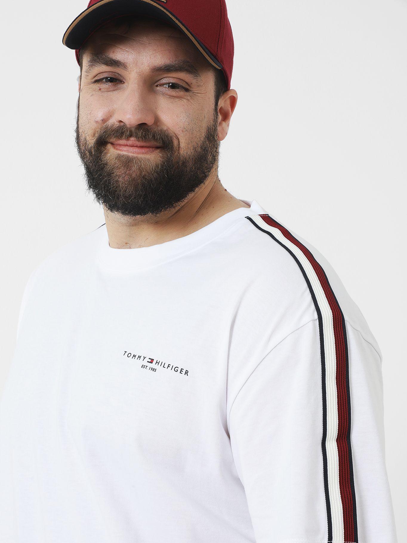 Polera Plus Stipe Logo Blanco Tommy Hilfiger-3