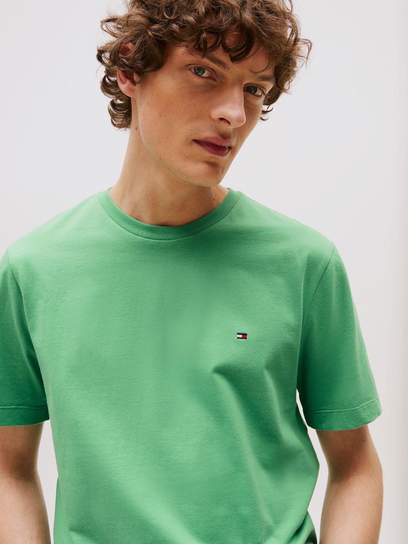 Polera Regular Cotton C-Neck Verde Tommy Hilfiger-3