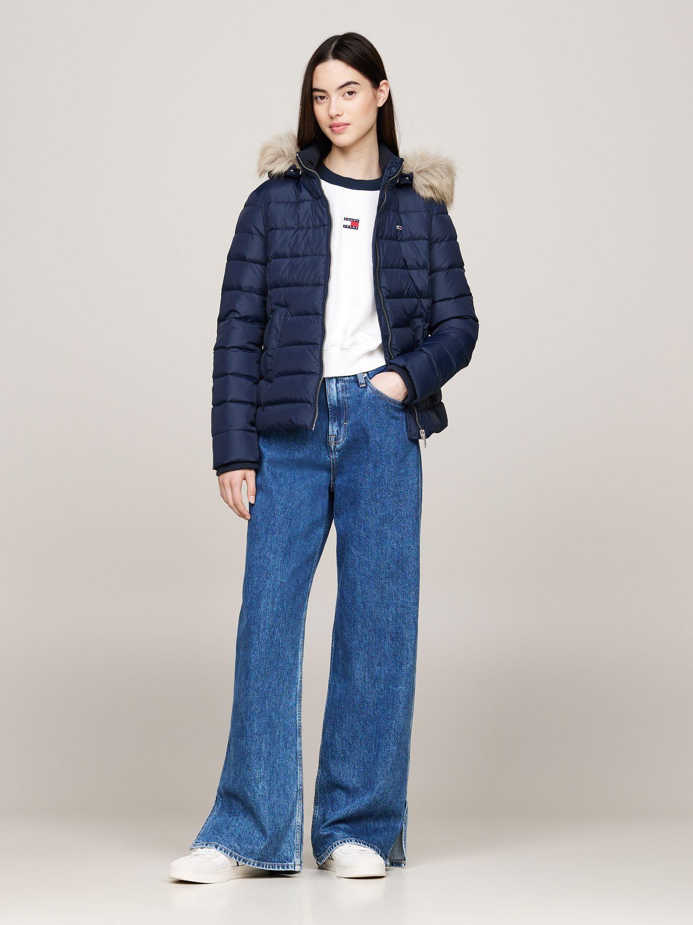 Parka Hooded Basic Acolchada Azul Tommy Jeans-1