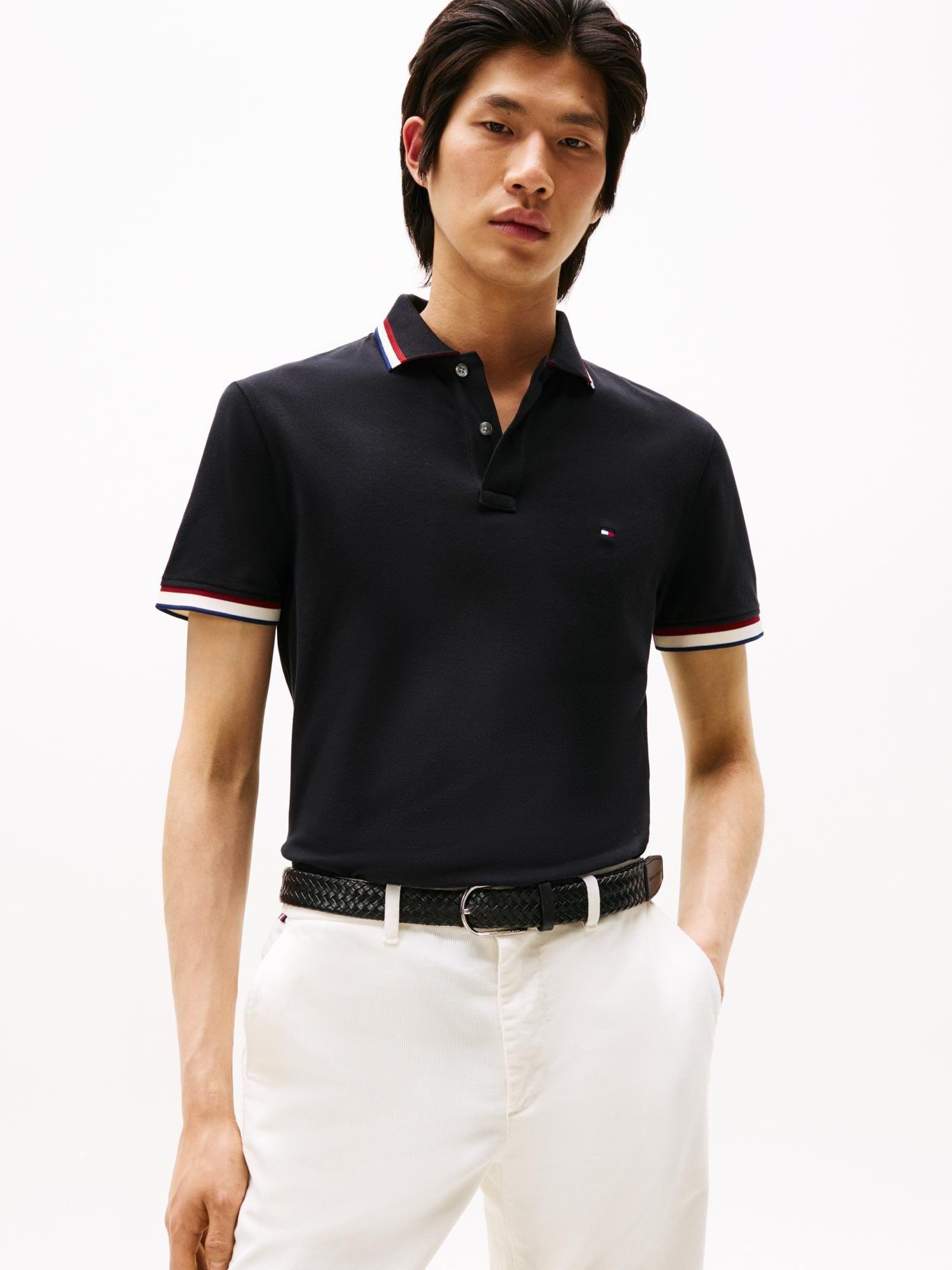 Polo Slim Fit Con Logo Negro Tommy Hilfiger-0