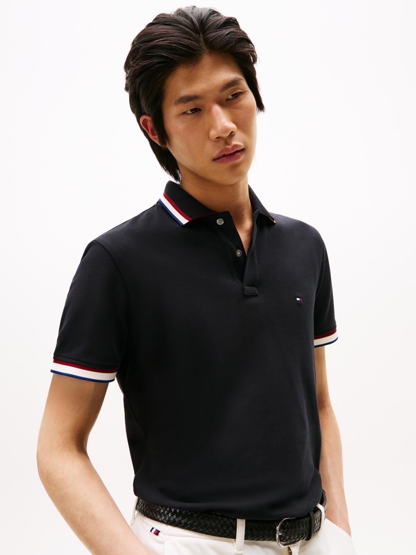 Polo Slim Fit Con Logo Negro Tommy Hilfiger-3