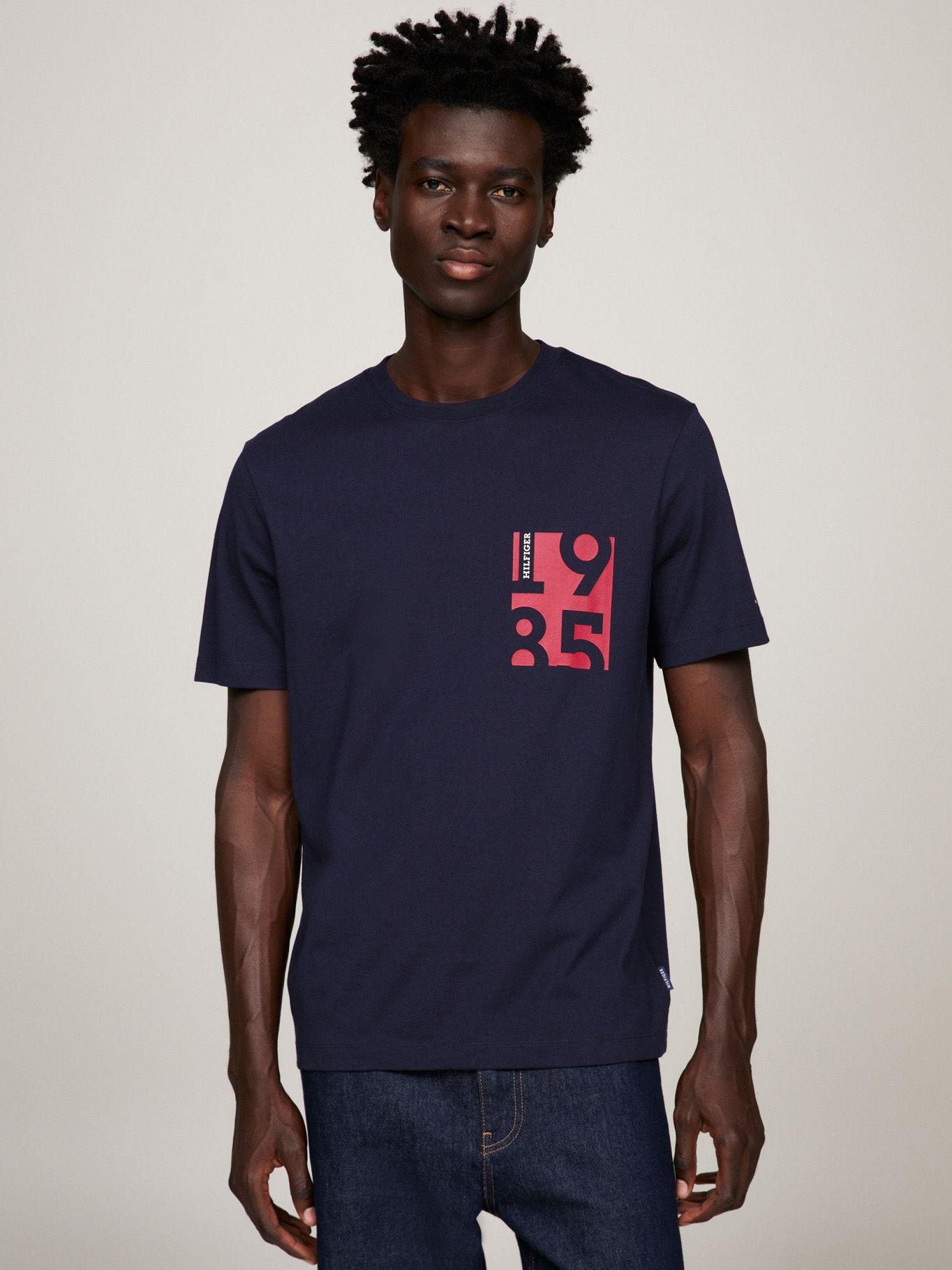 Polera Chest Print Logo Azul Tommy Hilfiger-0