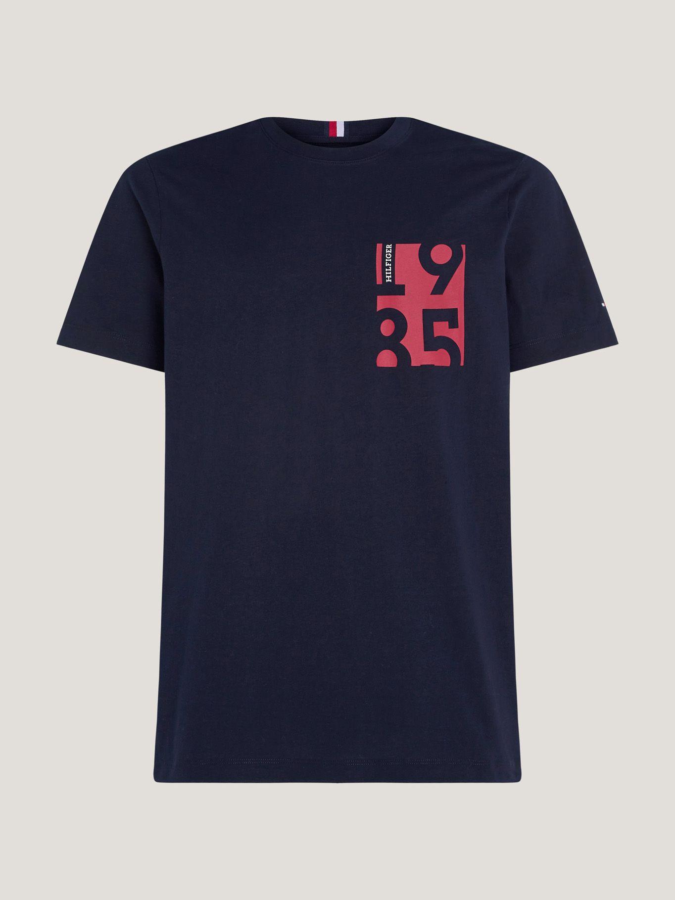 Polera Chest Print Logo Azul Tommy Hilfiger-5