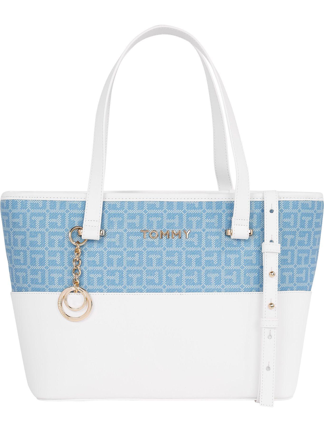 Tote Denim Monogram Celeste Tommy Hilfiger-0