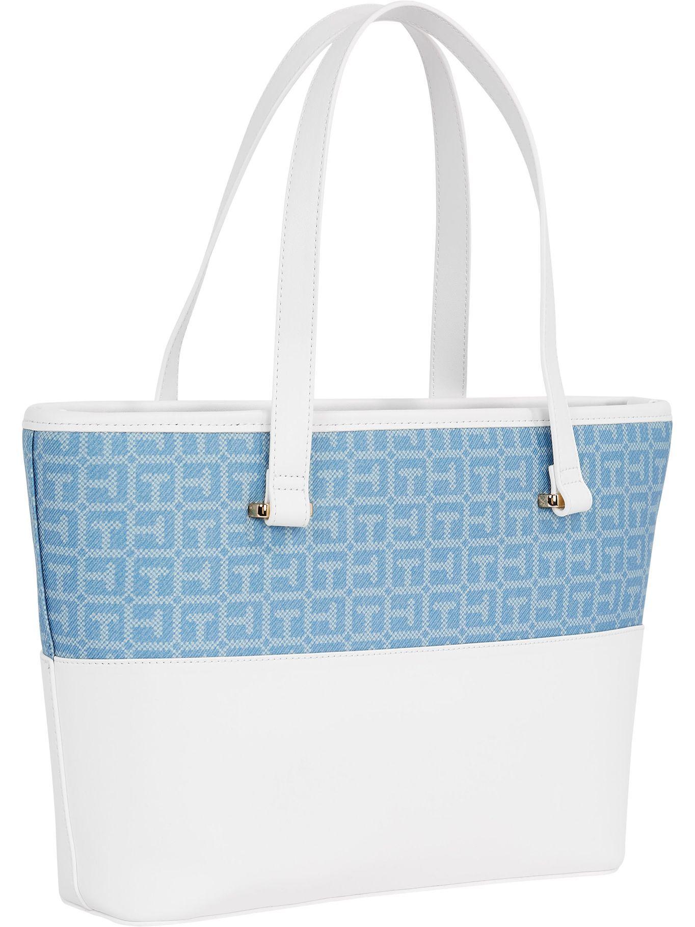 Tote Denim Monogram Celeste Tommy Hilfiger-1