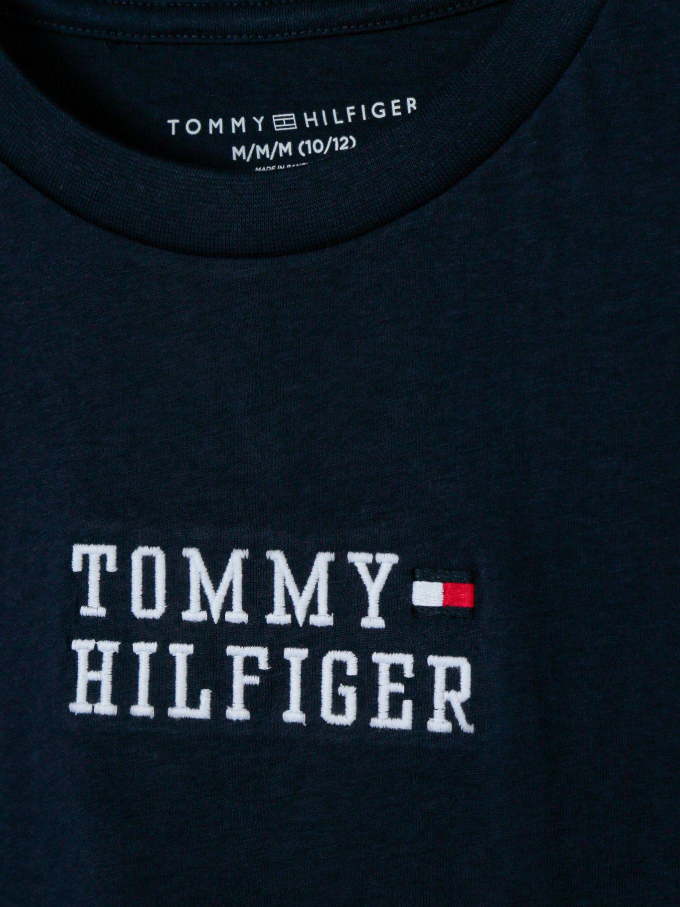 Polera De Niño Con Logo Icon Azul Tommy Hilfiger-3