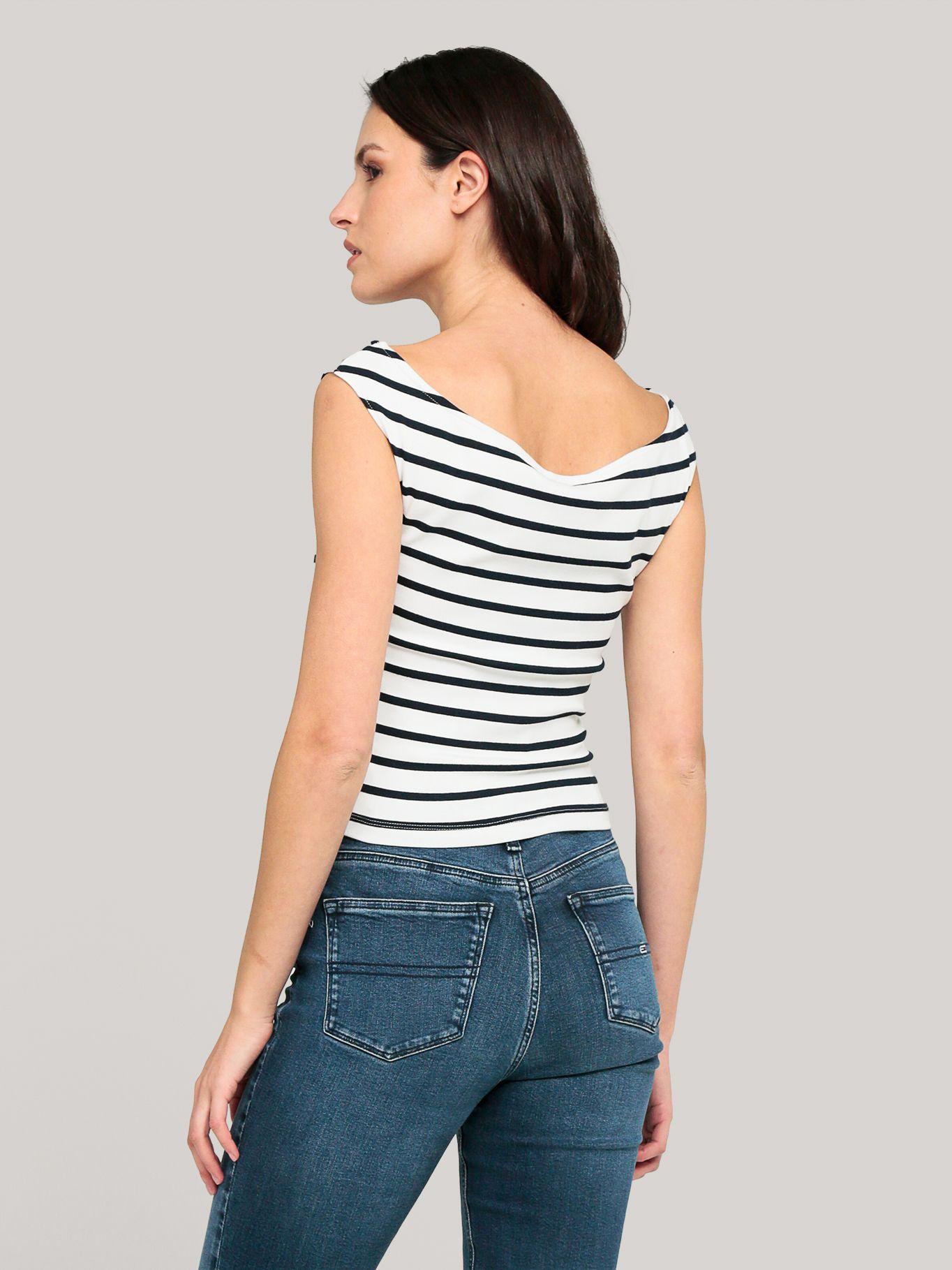 Polera Slim Fit Cuello Bote Blanco Tommy Jeans-3