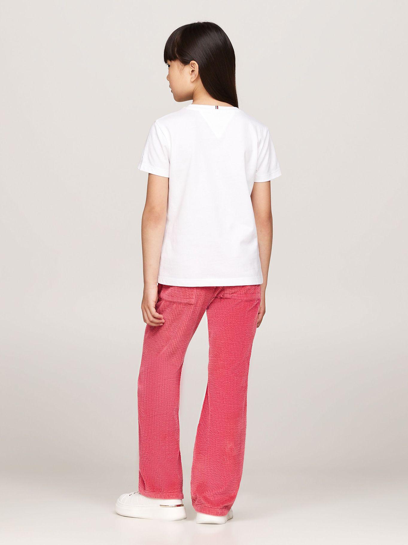 Polera De Niña Con Logo Script Blanco Tommy Hilfiger-2