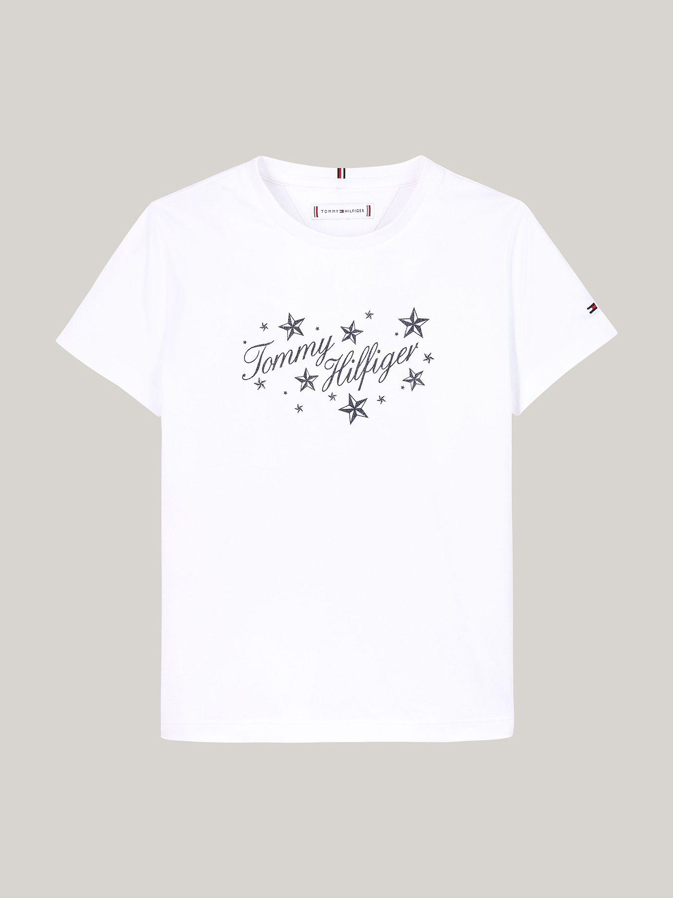 Polera De Niña Con Logo Script Blanco Tommy Hilfiger-4
