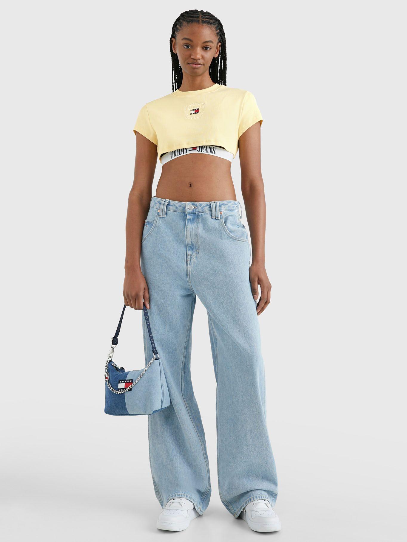 Polera Super Cropped Amarillo Tommy Jeans-1