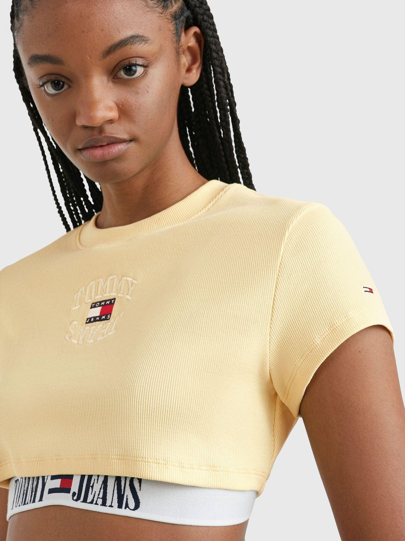Polera Super Cropped Amarillo Tommy Jeans-3