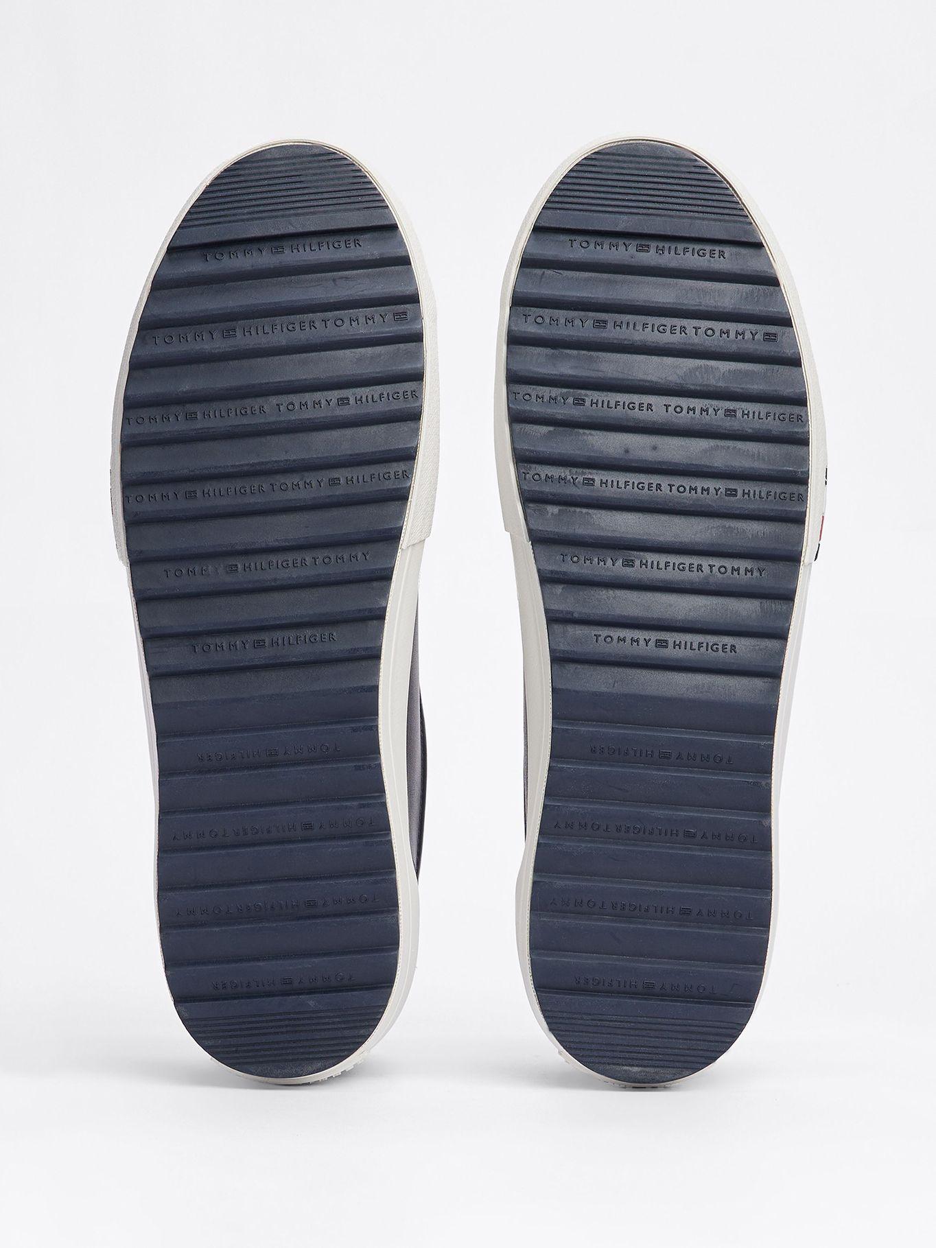 Zapatillas Vulcanizadas Cleat De Cuero Azul Tommy Hilfiger-3