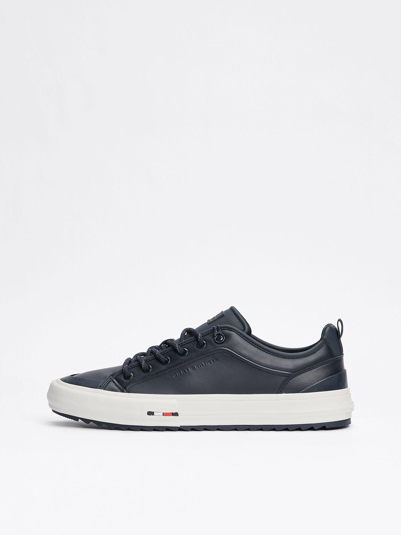 Zapatillas Vulcanizadas Cleat De Cuero Azul Tommy Hilfiger-5