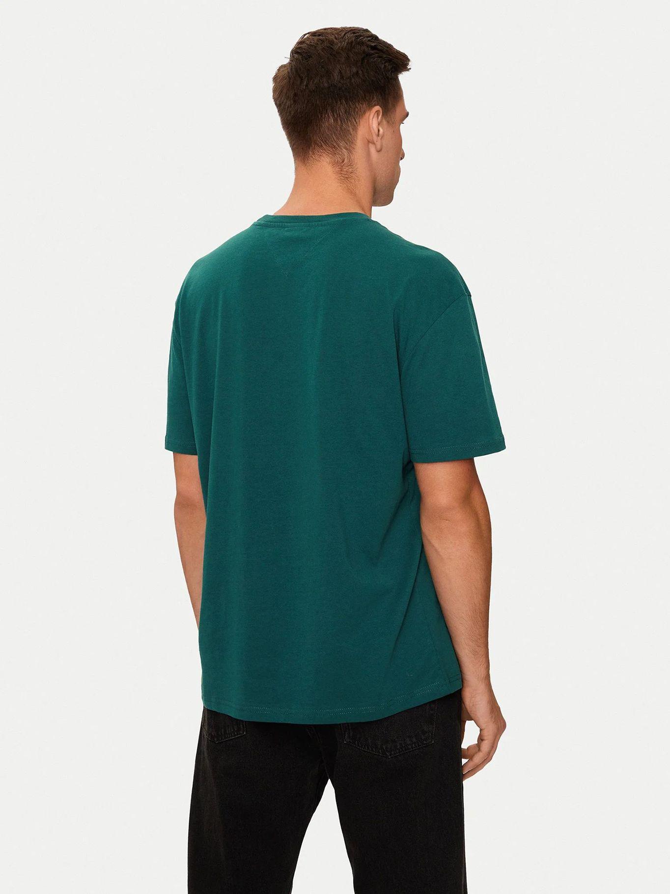 Polera Regular Fit Con Logo Bordado Verde Tommy Jeans-2