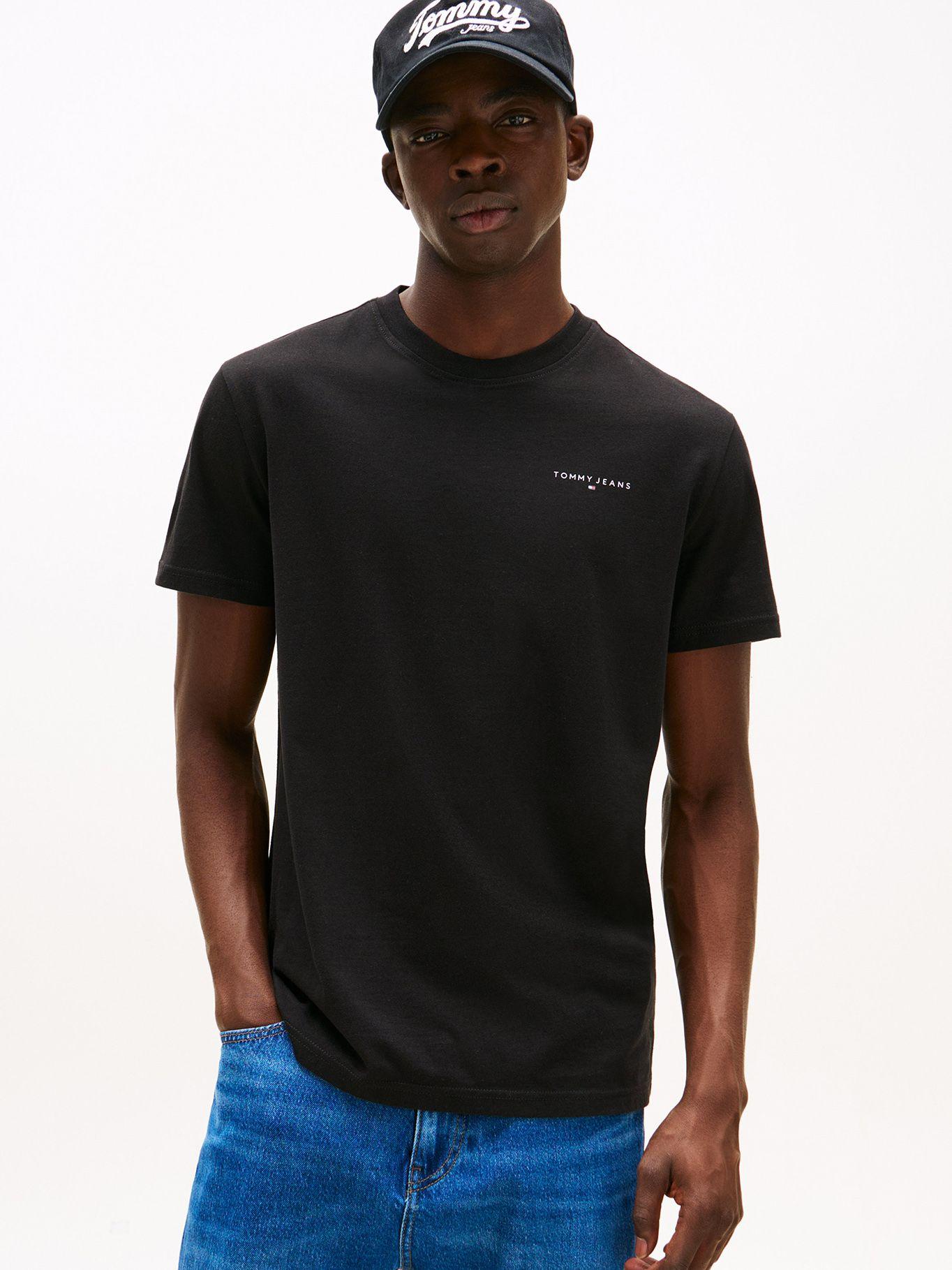 Polera Con Logo Lineal Slim Fit Negro Tommy Jeans-0