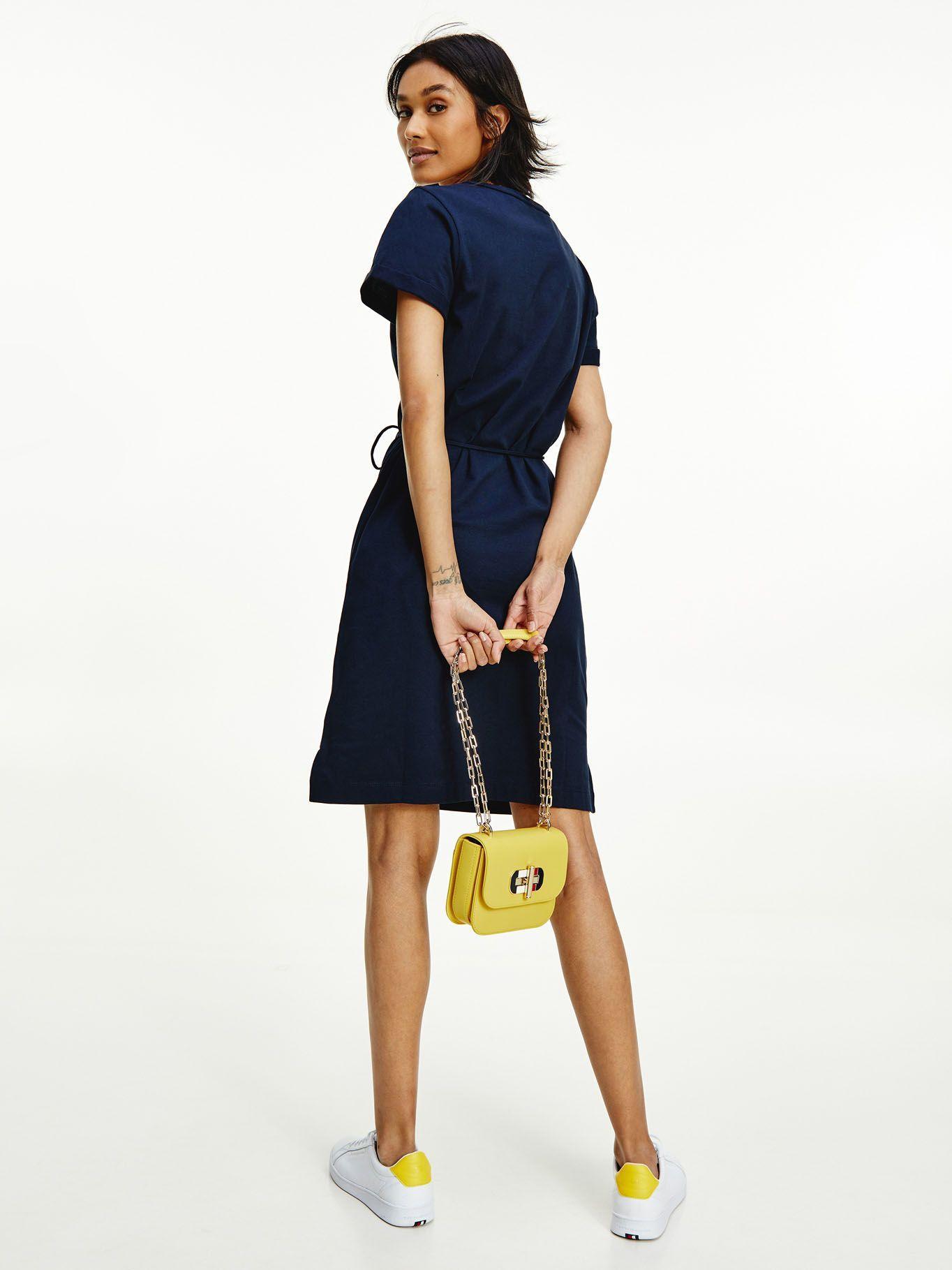 Vestido Camiseta Cotton Azul Tommy Hilfiger JN2-1