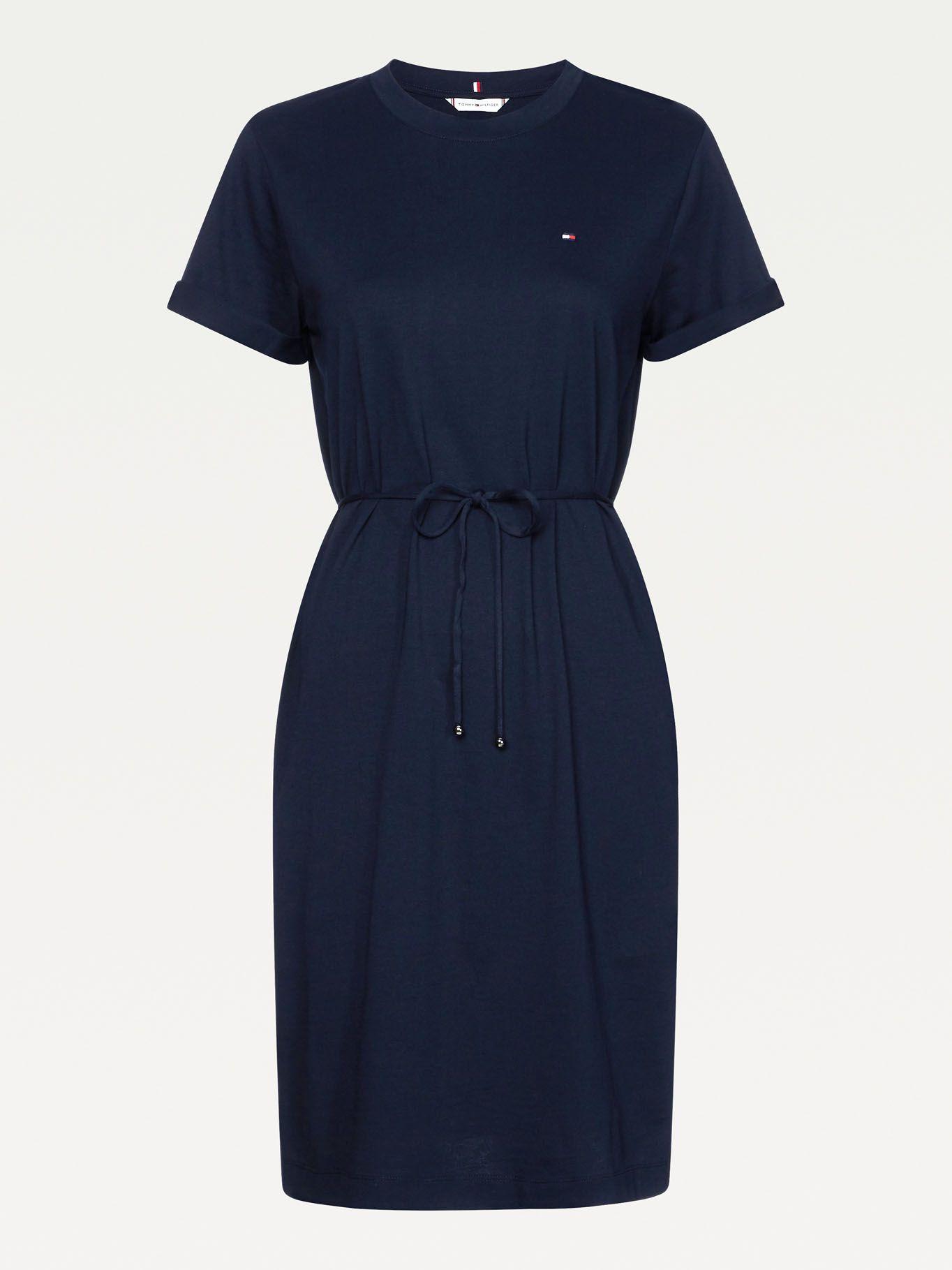 Vestido Camiseta Cotton Azul Tommy Hilfiger JN2-3