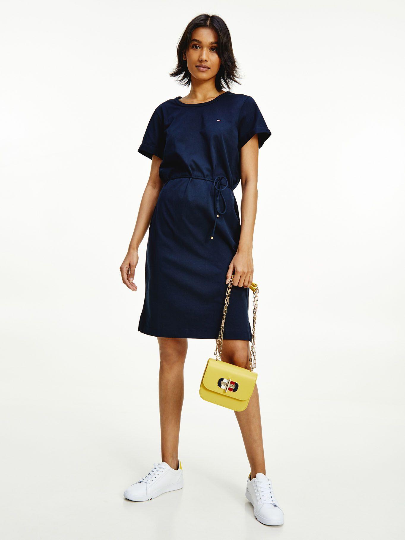 Vestido Camiseta Cotton Azul Tommy Hilfiger JN2-0
