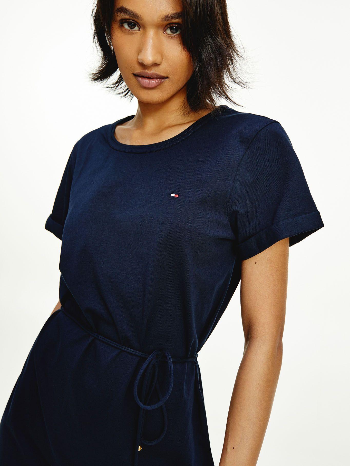 Vestido Camiseta Cotton Azul Tommy Hilfiger JN2-2