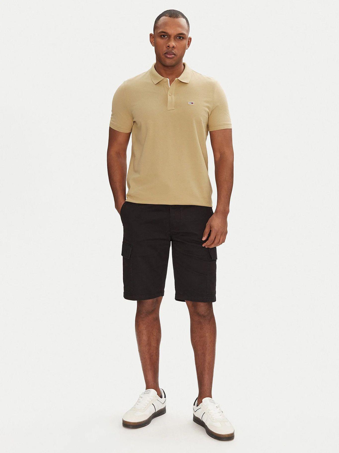 Polo Placket Logo Slim Fit Beige Tommy Jeans-1