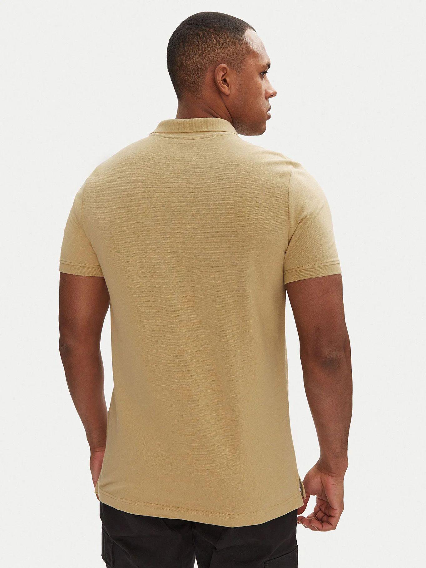 Polo Placket Logo Slim Fit Beige Tommy Jeans-2
