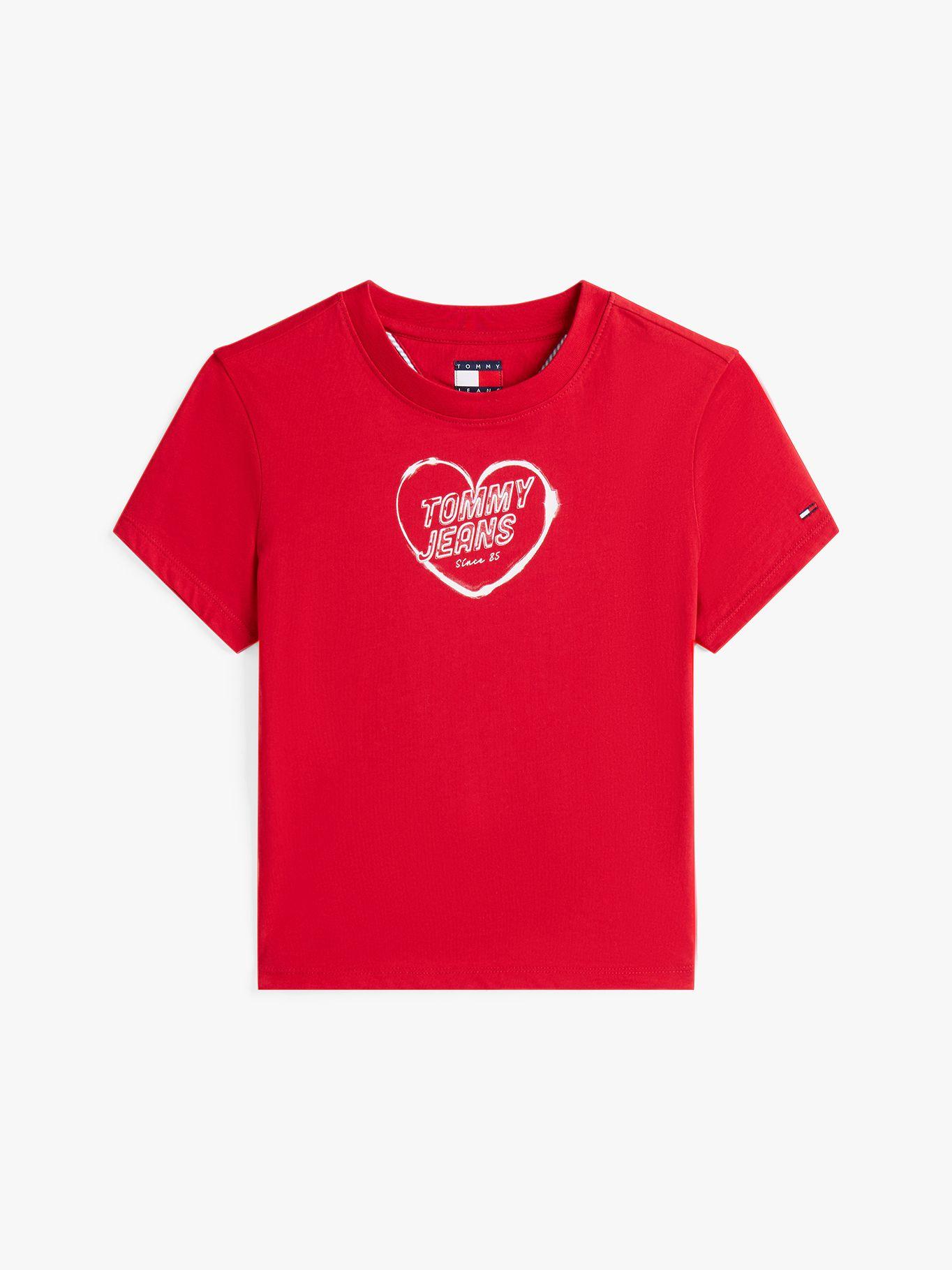 Polera Heart Logo Slim Fit Rojo XLE Tommy Jeans-4
