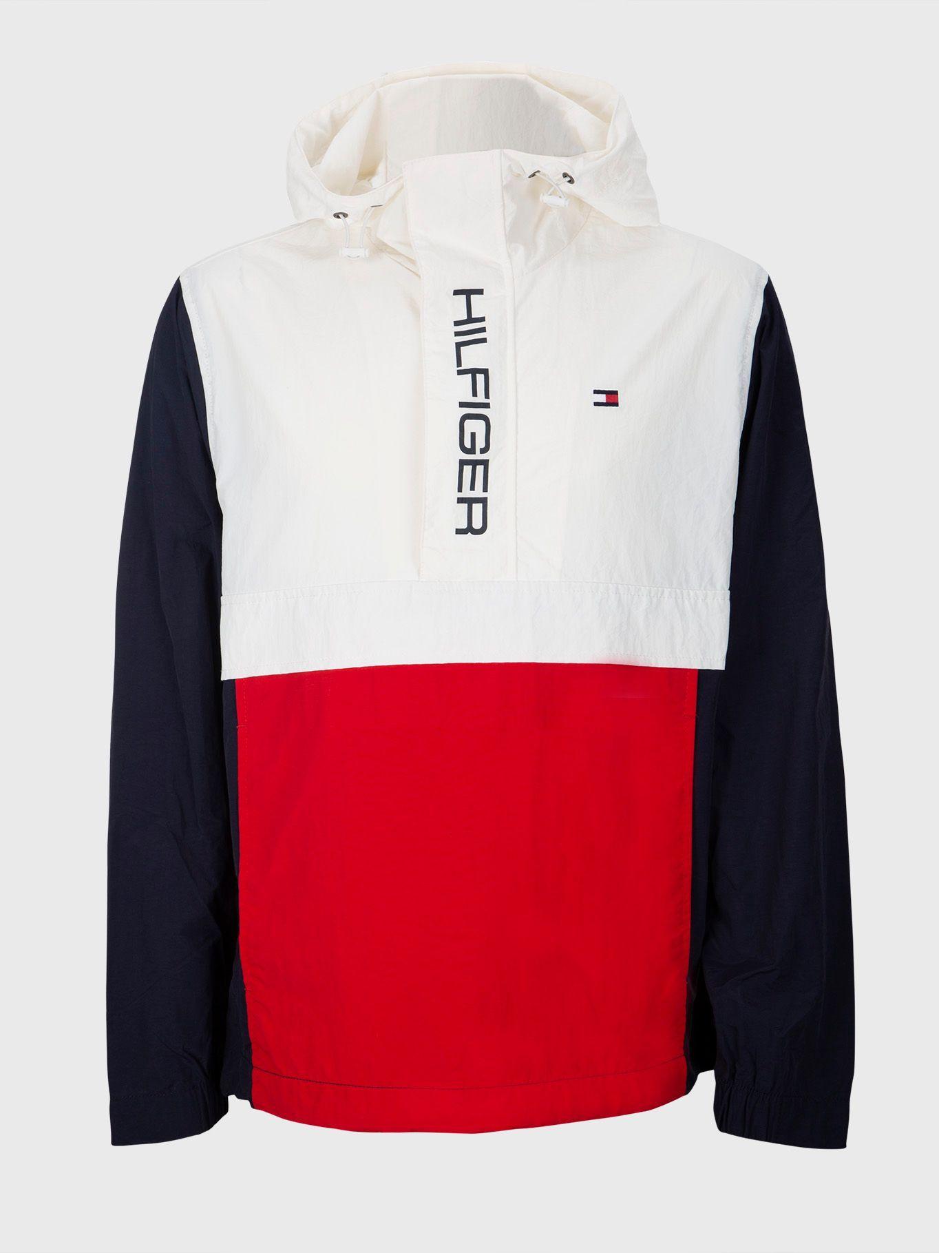 Cortavientos Essentials Con Gorro Blanco Tommy Hilfiger-0