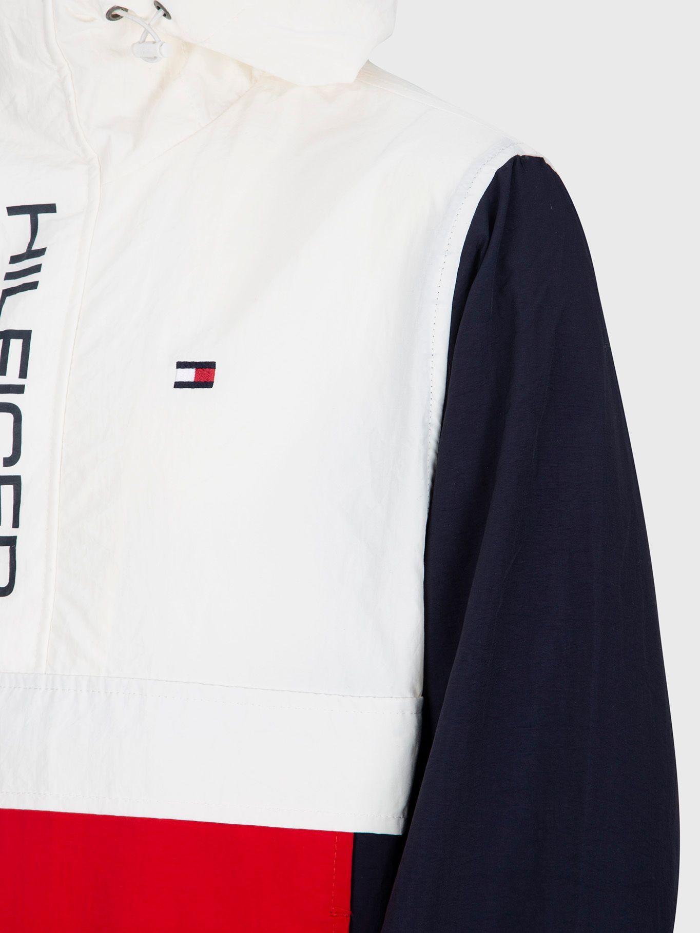 Cortavientos Essentials Con Gorro Blanco Tommy Hilfiger-3