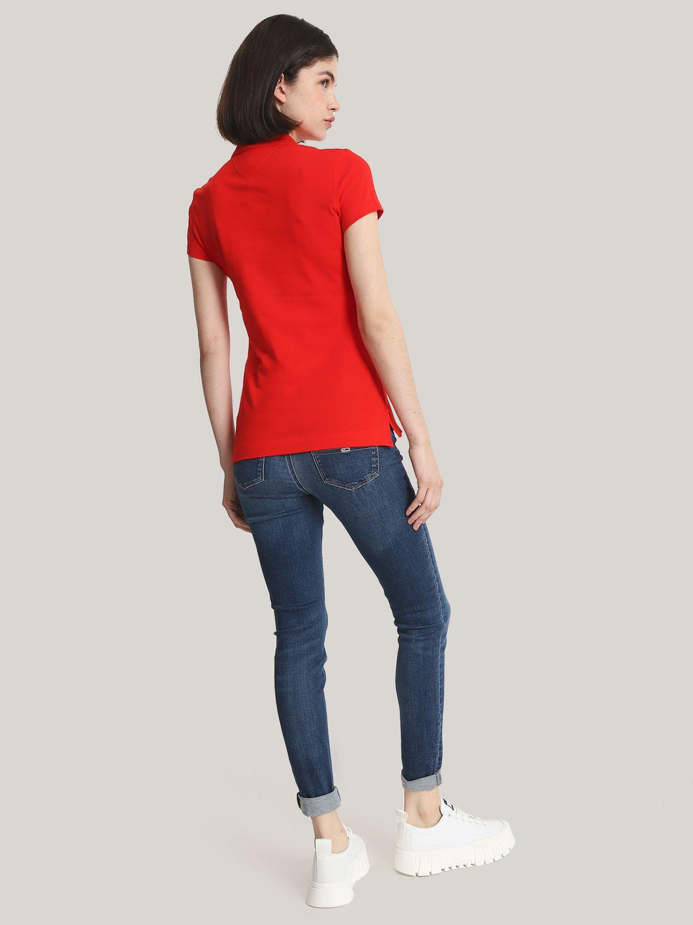 Polo Solid Slim Fit Con 5 Botones Rojo Tommy Hilfiger-2