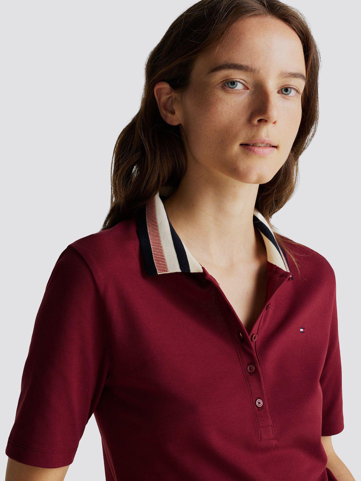 Polo De Piqué Slim Fit Burdeo Tommy Hilfiger-3
