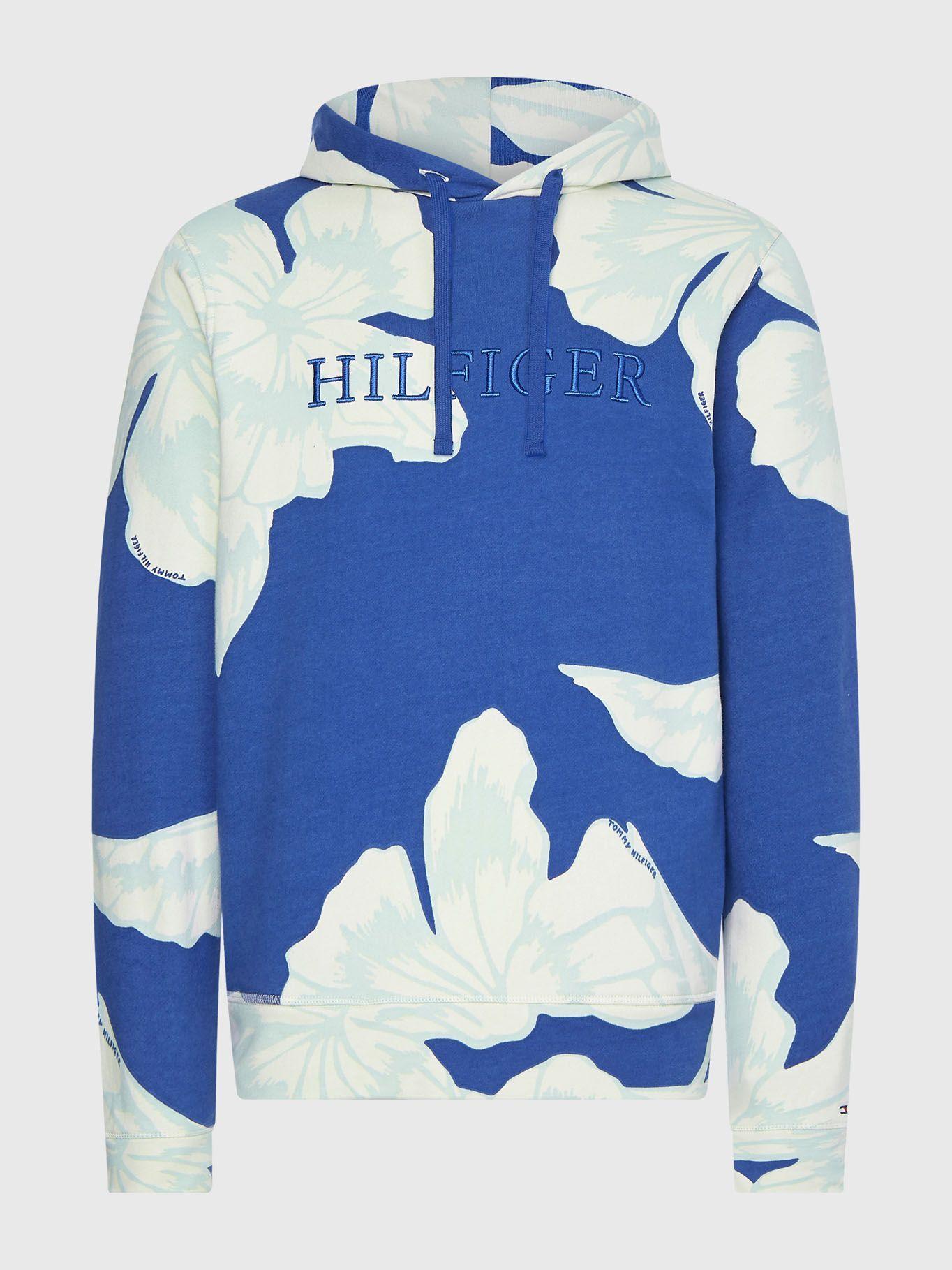 Polerón Hoodie Floral Celeste Tommy Hilfiger JN2-4