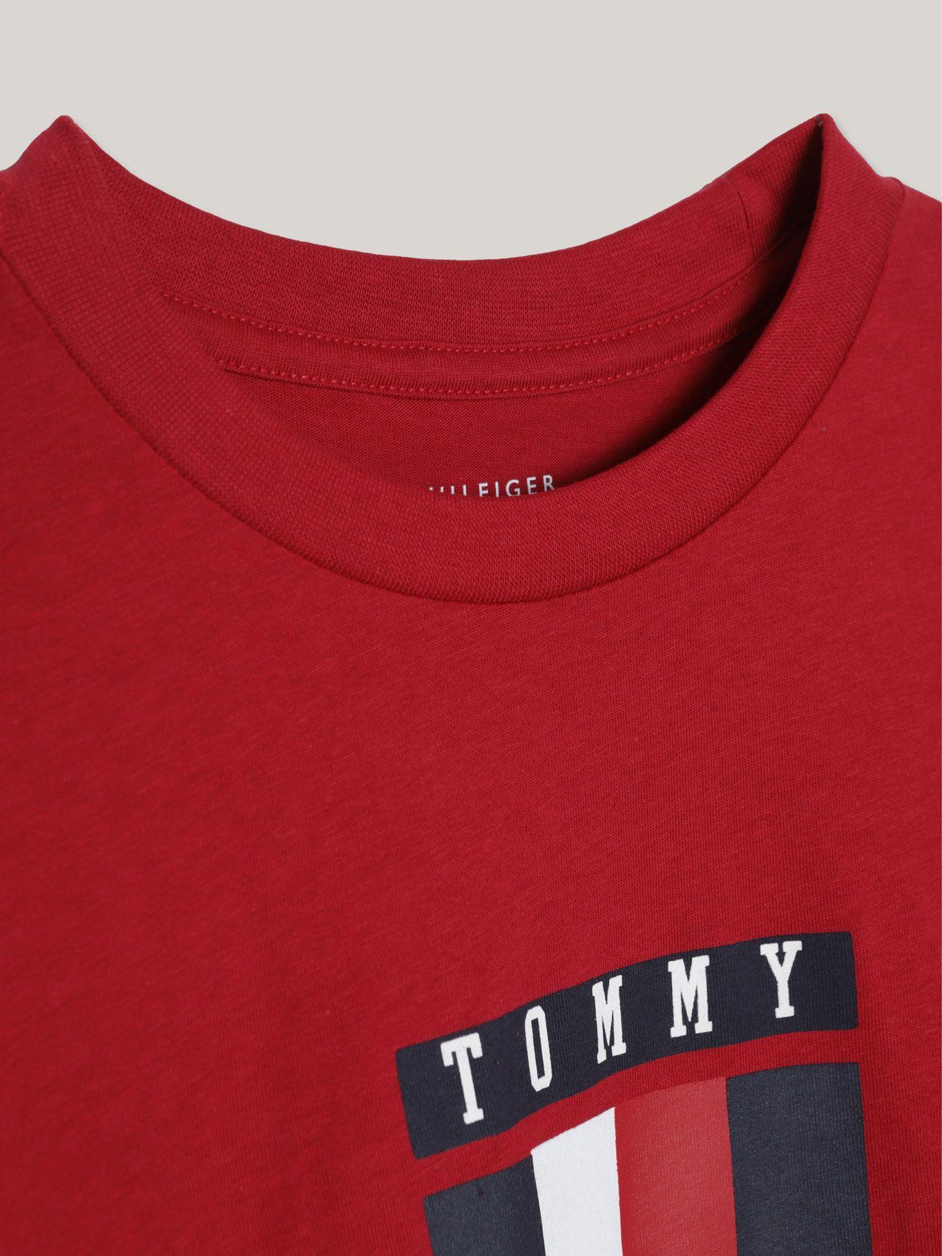 Polera De Niño Global Stripe Block Rojo Tommy Hilfiger-3