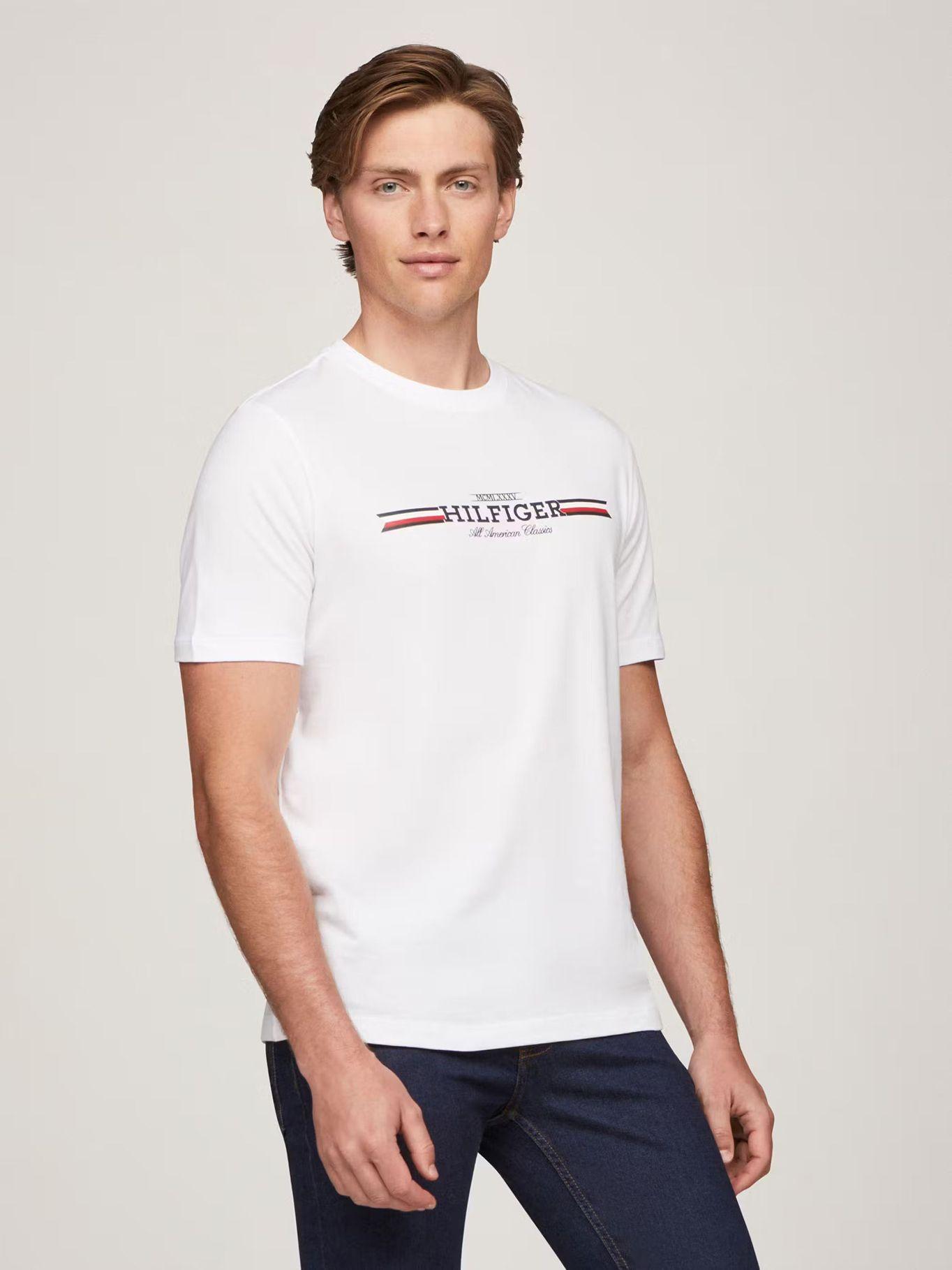 Polera Hilfiger Chest Stripe Logo Blanco Tommy Hilfiger-0