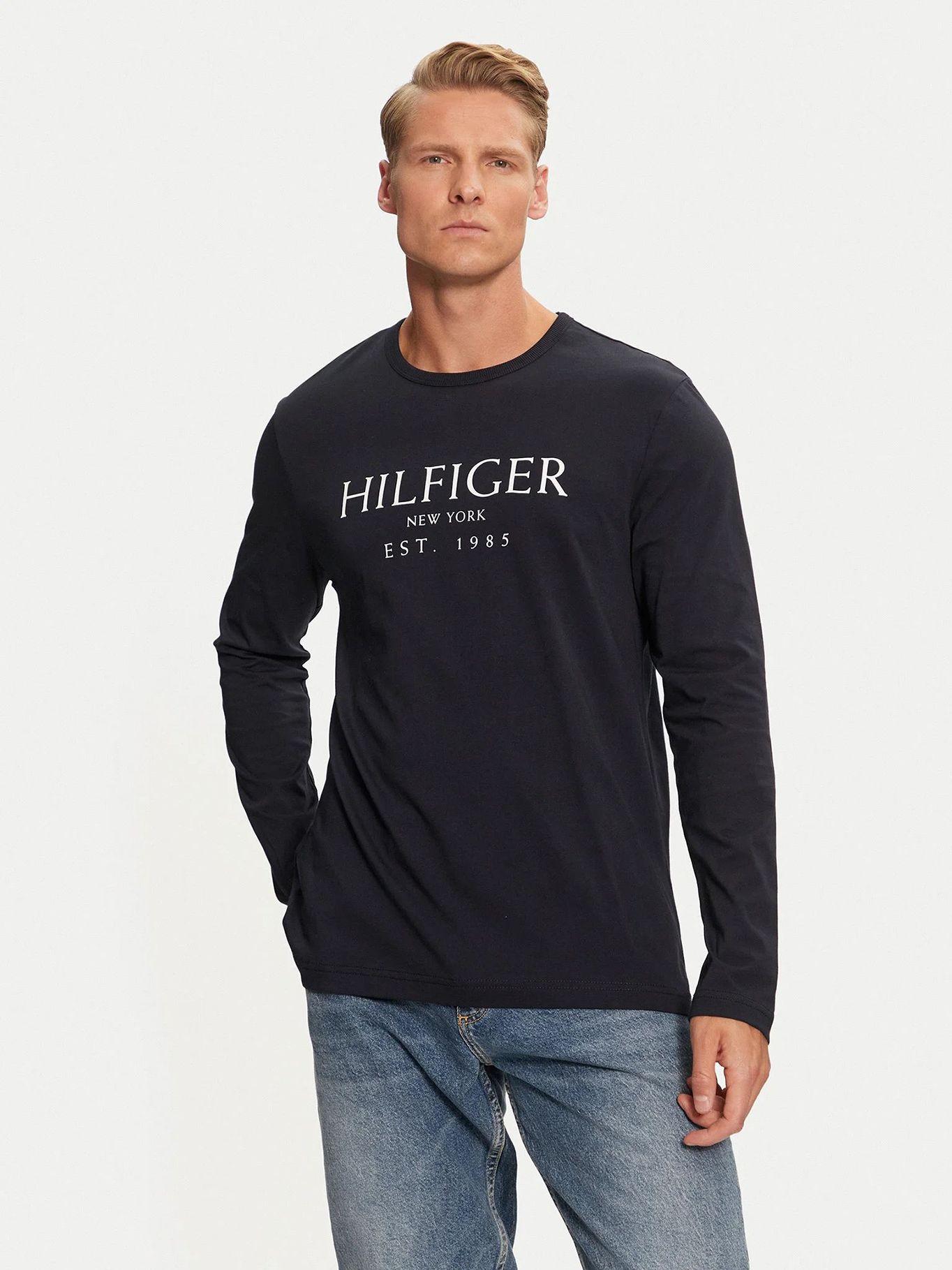 Polera Solid Con Logo Regular Fit Azul Tommy Hilfiger-0