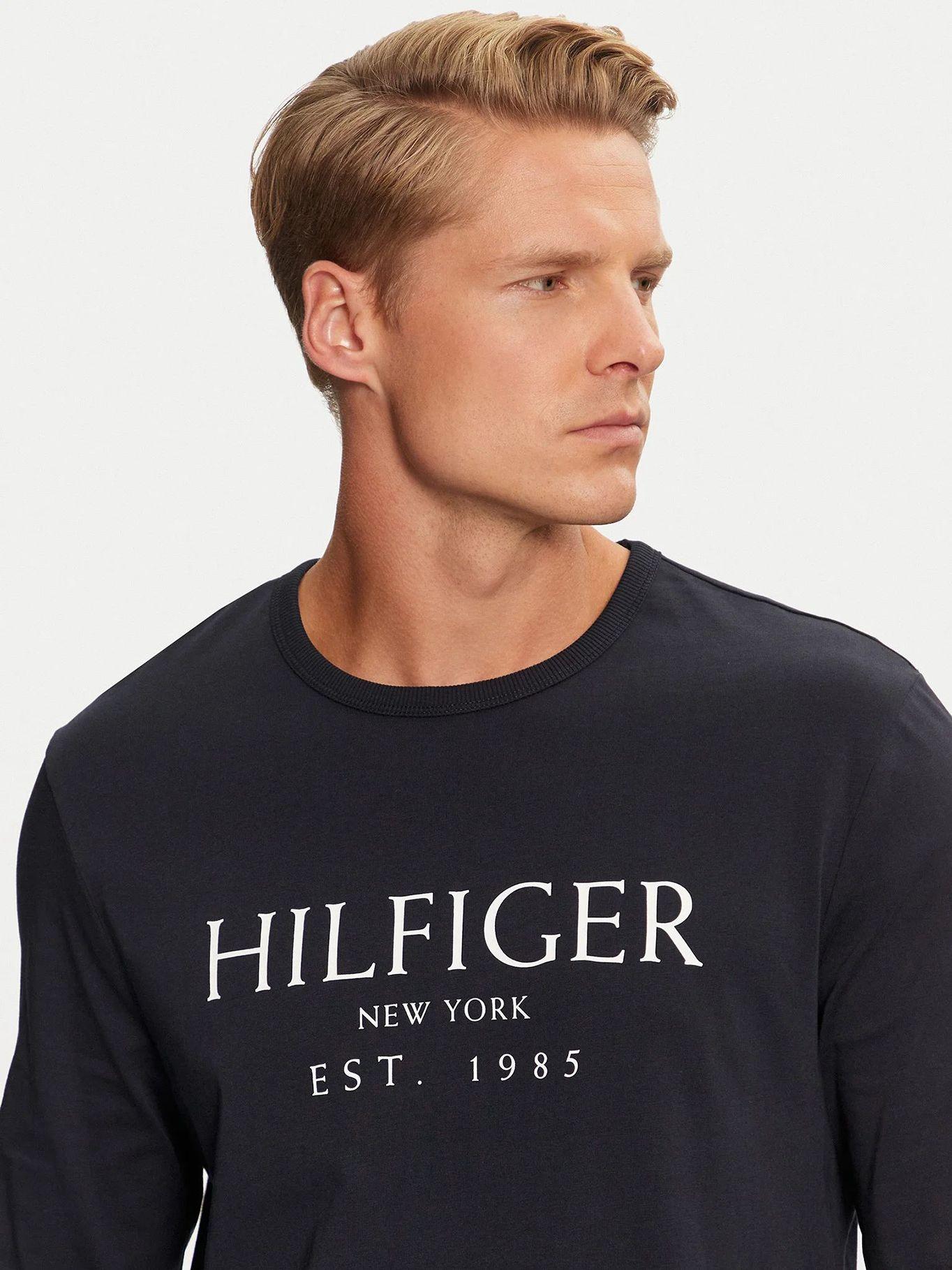Polera Solid Con Logo Regular Fit Azul Tommy Hilfiger-3