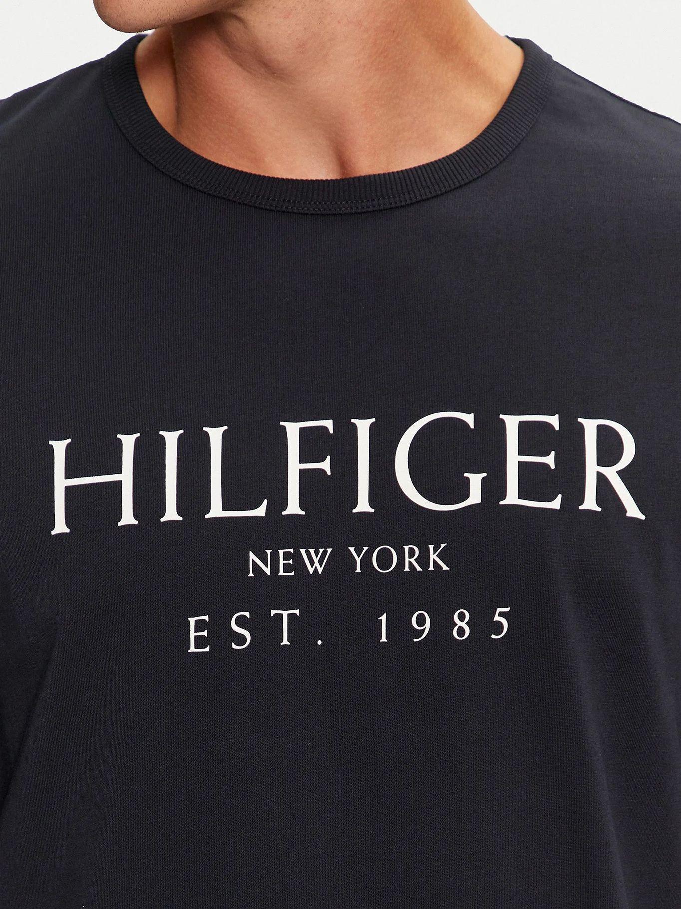 Polera Solid Con Logo Regular Fit Azul Tommy Hilfiger-4