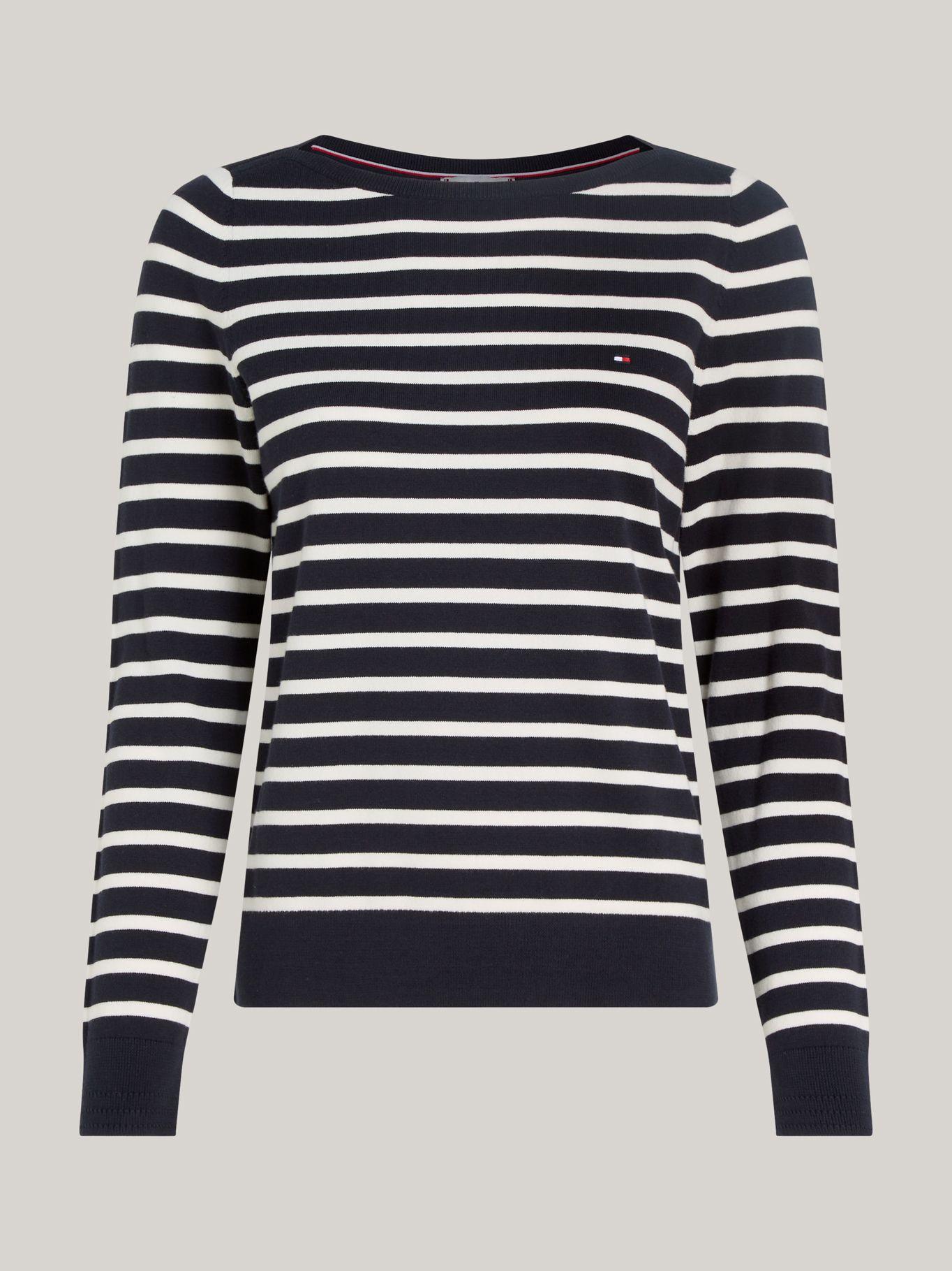 Sweater Con Cuello Estilo Barco Azul Tommy Hilfiger-4