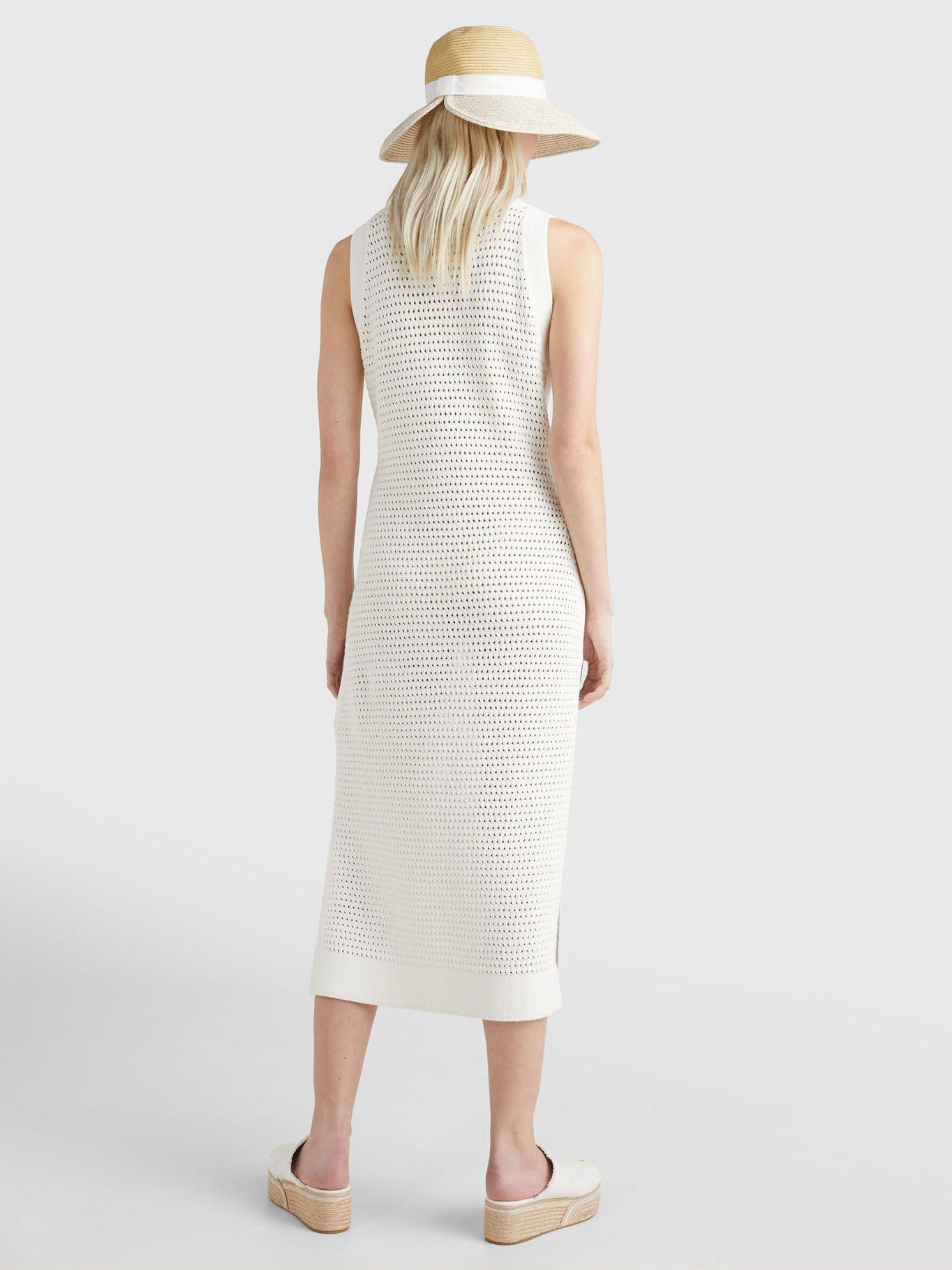 Vestido Midi Tejido Blanco Tommy Hilfiger-1