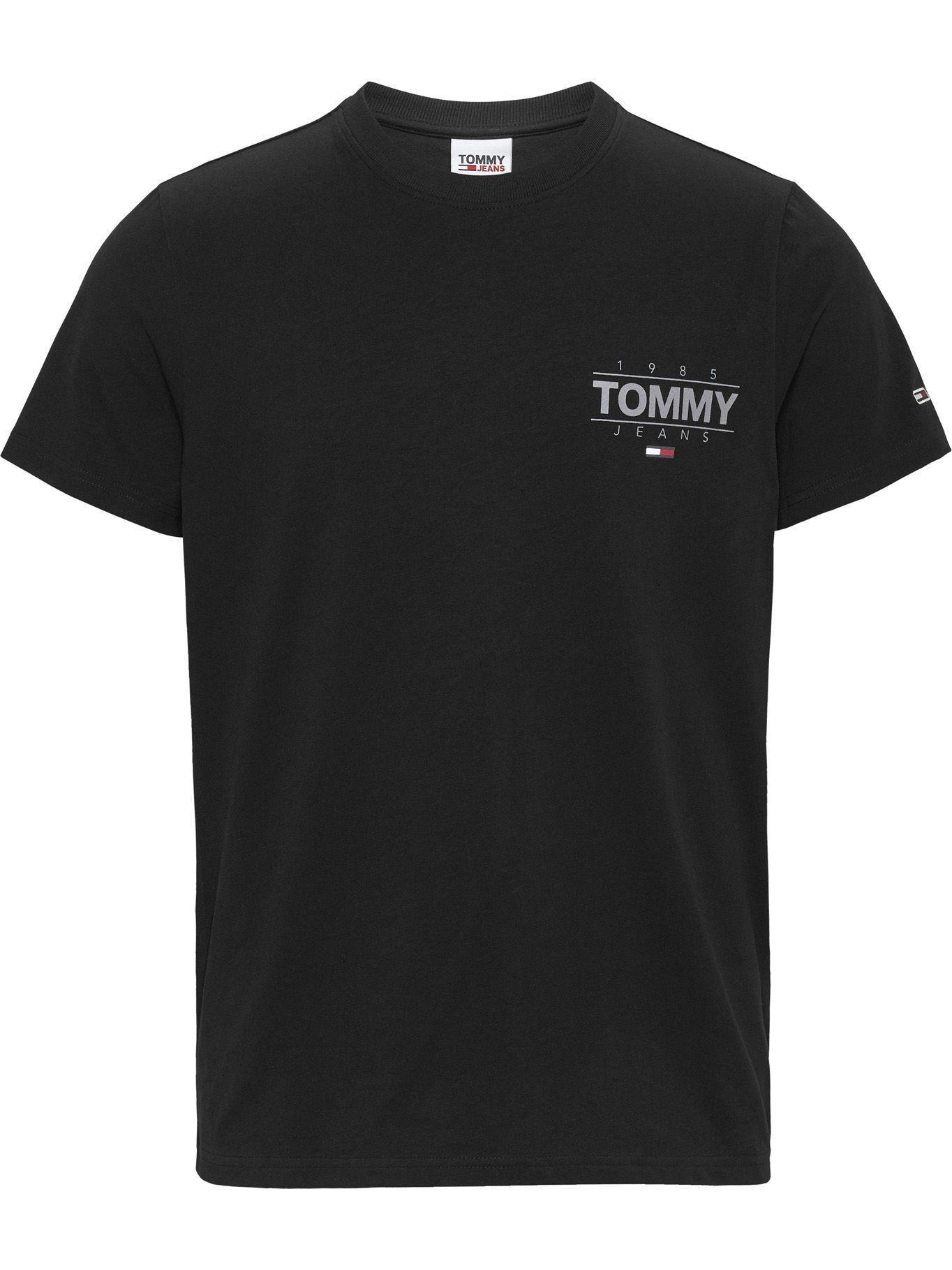 Polera Metallic Logo Slim Fit Negro Tommy Hilfiger-0