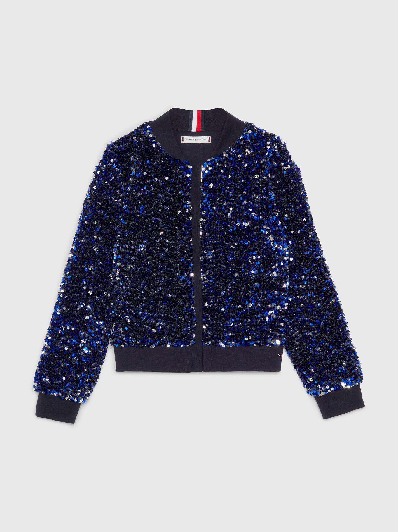 Chaqueta Universitaria Lentejuelas Azul Tommy Hilfiger-0