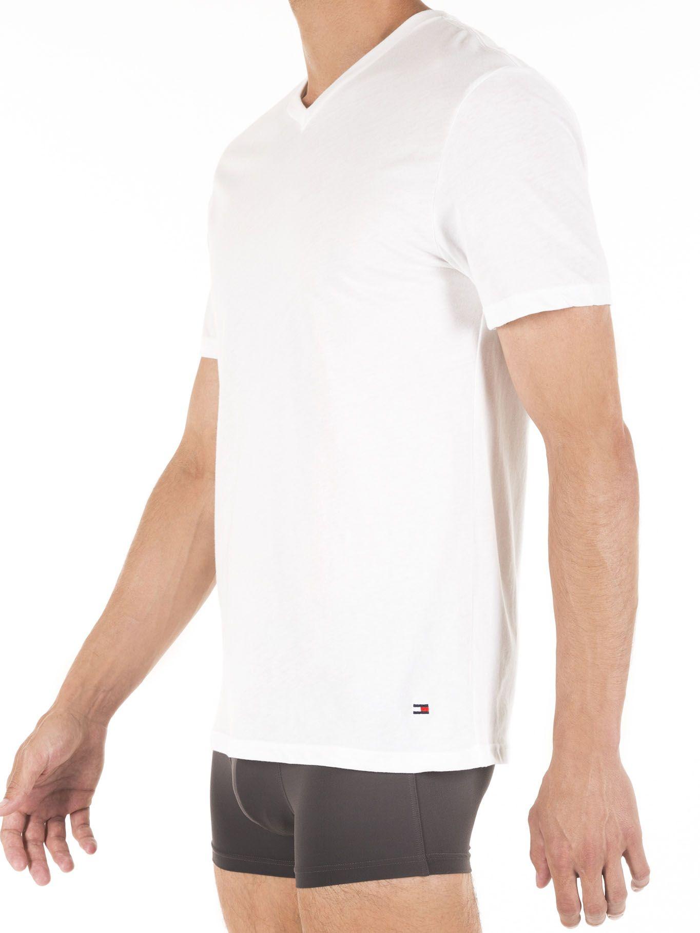 Pack 3 Camisetas VNeck Blanco Tommy Hilfiger-2