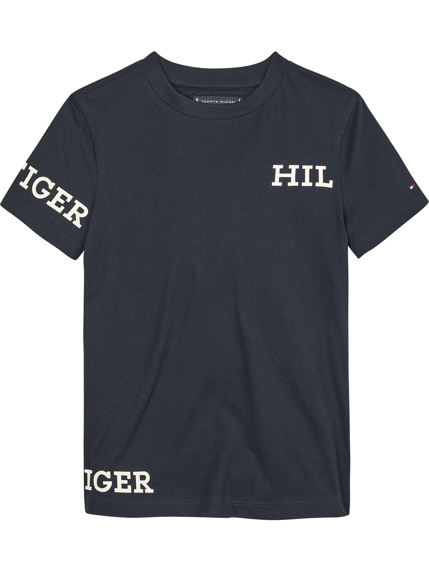 Polera Multi Logo Monotype Azul Tommy Hilfiger-0