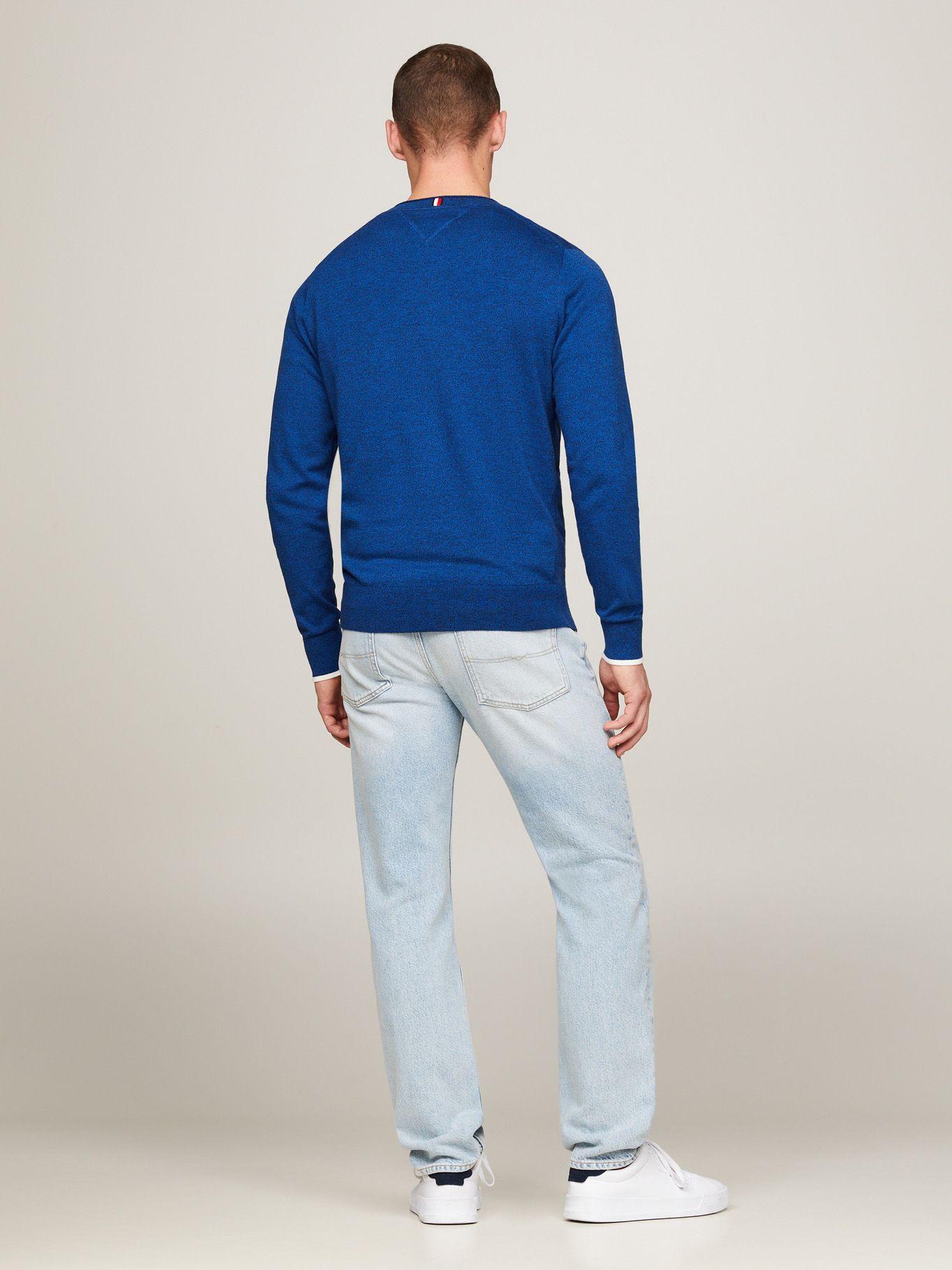 Sweater De Punto Mouliné C-Neck Azul Tommy Hilfiger-2