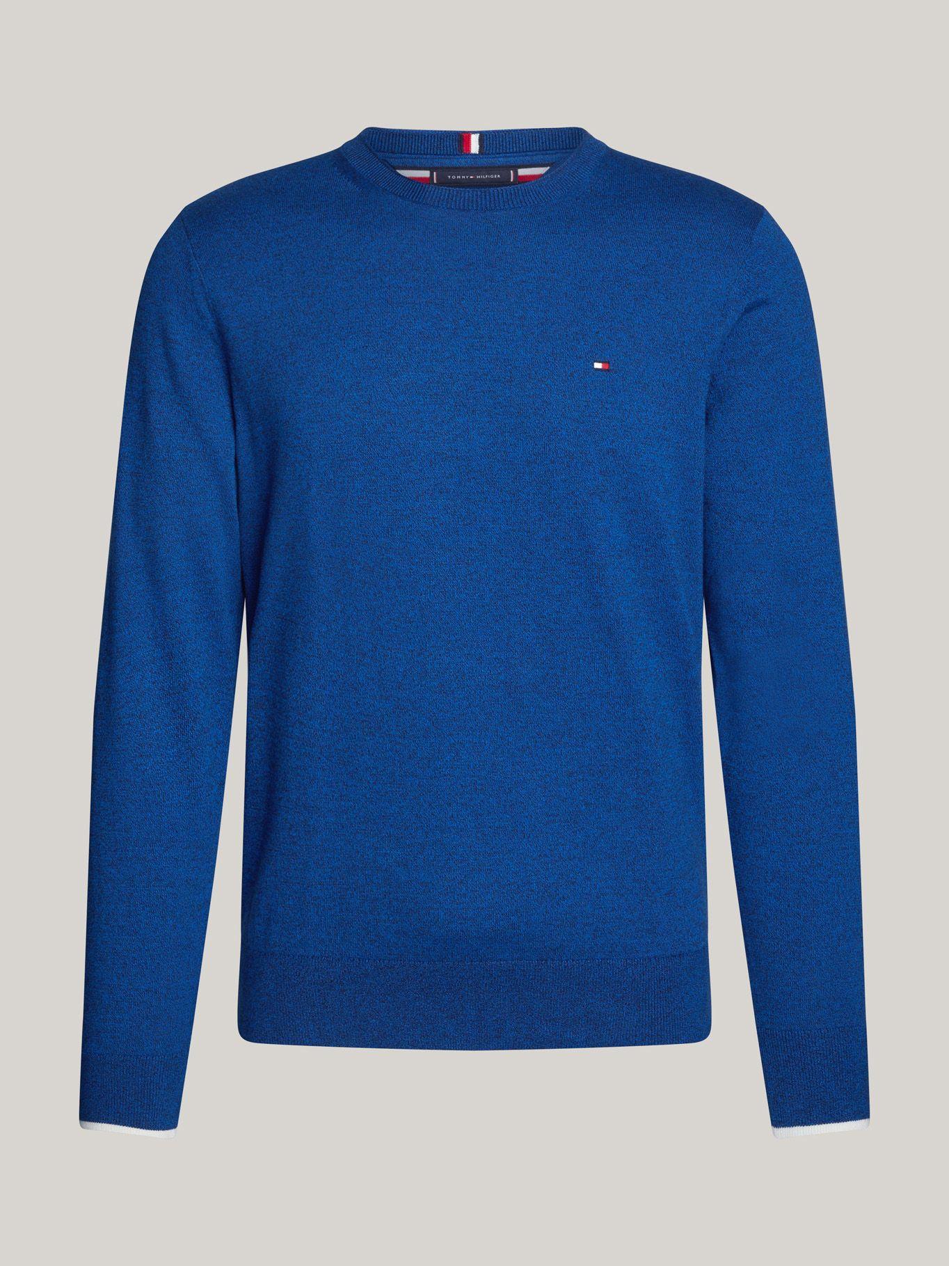 Sweater De Punto Mouliné C-Neck Azul Tommy Hilfiger-4