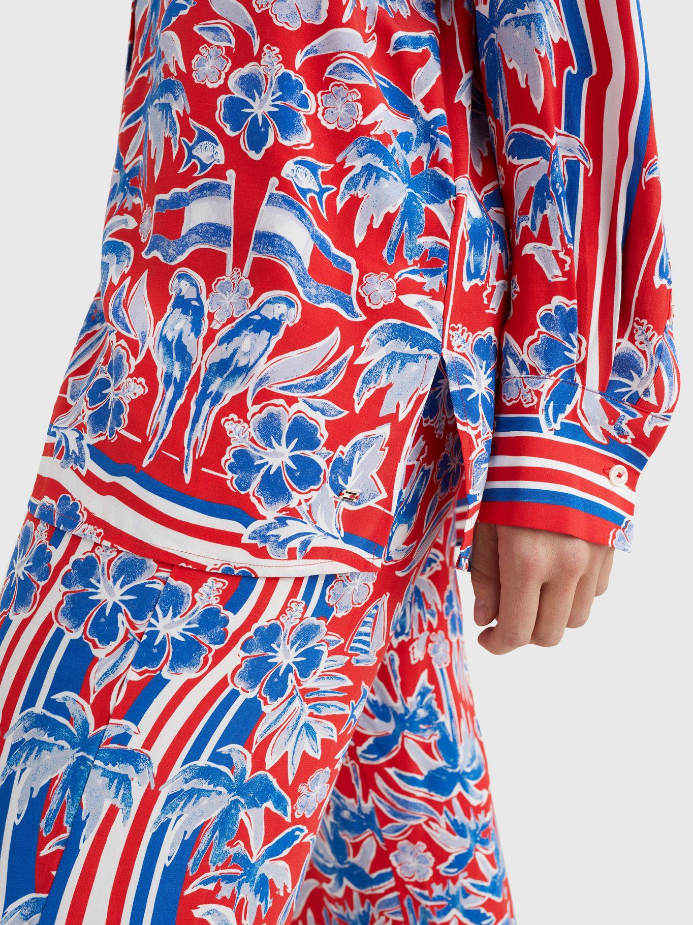 Blusa Relaxed Print Tipo Pañuelo Rojo Tommy Hilfiger-2