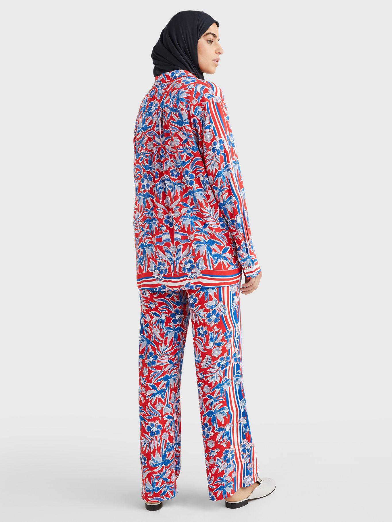 Blusa Relaxed Print Tipo Pañuelo Rojo Tommy Hilfiger-1