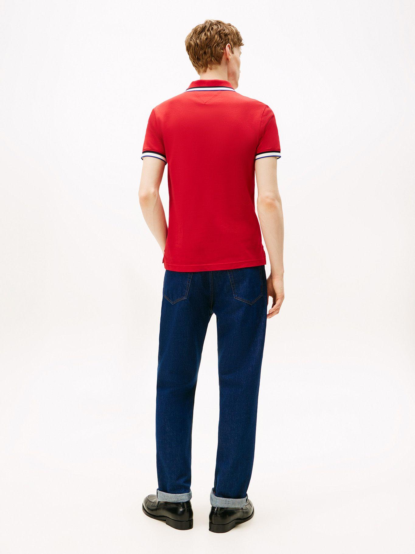 Polo Slim Fit Con Logo Rojo Tommy Hilfiger-2