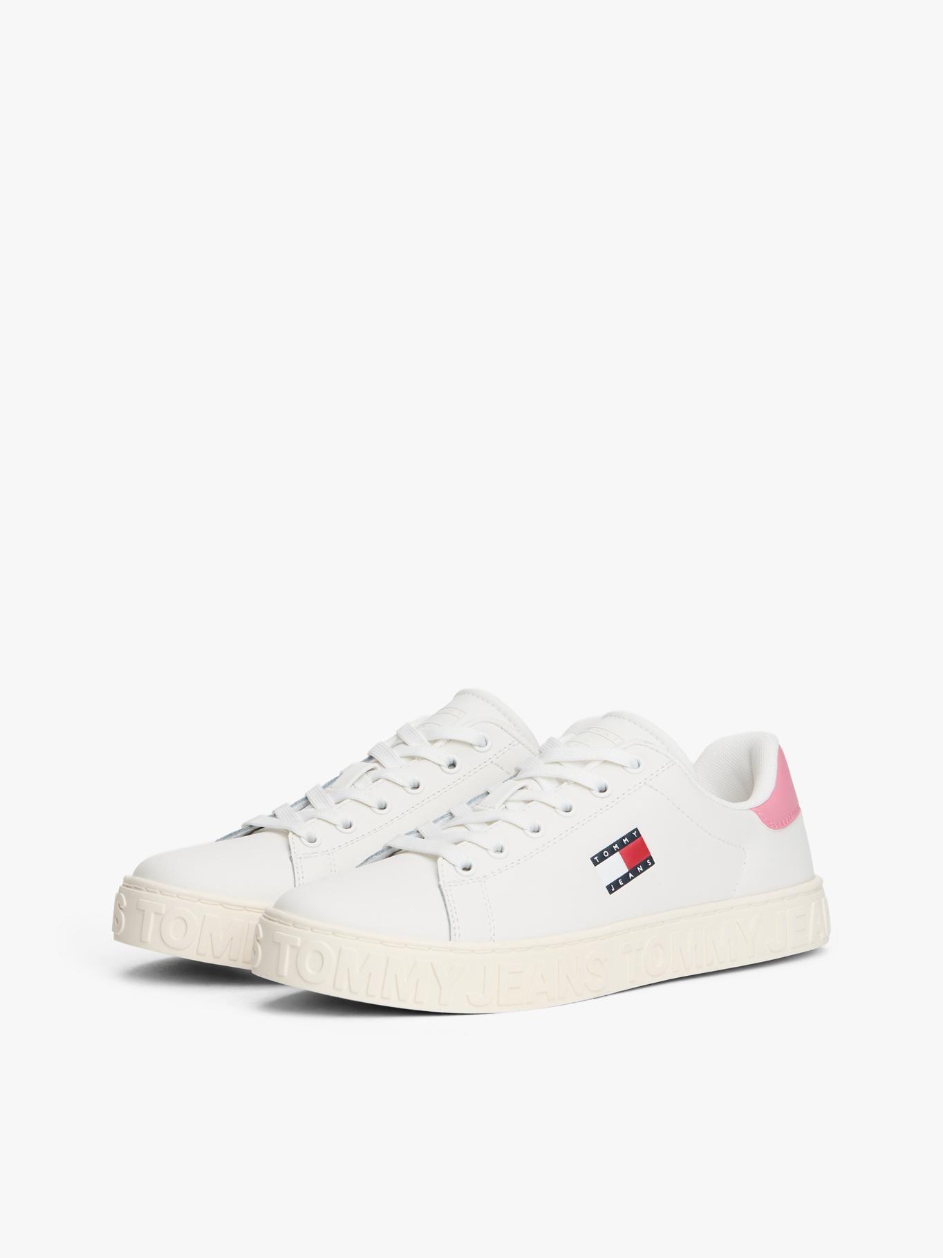 Zapatilla De Cuero New Logo Blanco Tommy Jeans-0