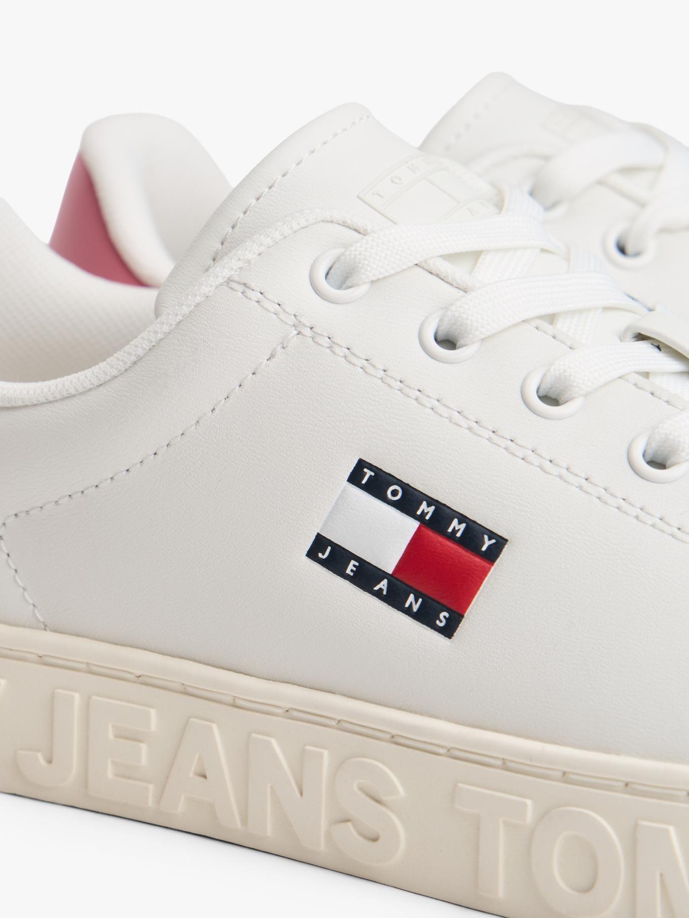 Zapatilla De Cuero New Logo Blanco Tommy Jeans-6